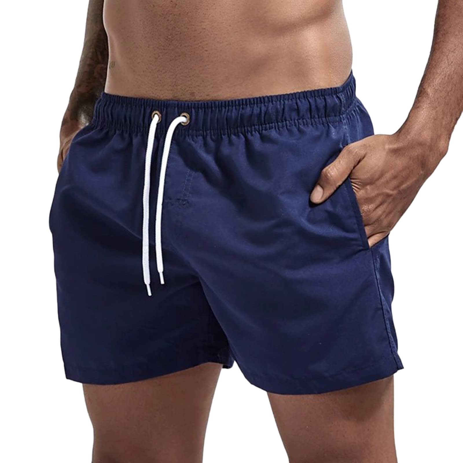 **Men's Baggy Jean Shorts - Candy-Colored Casual Lace-Up Denim Shorts for Summer & Beach | Trendy Streetwear & Outdoor Comfort**