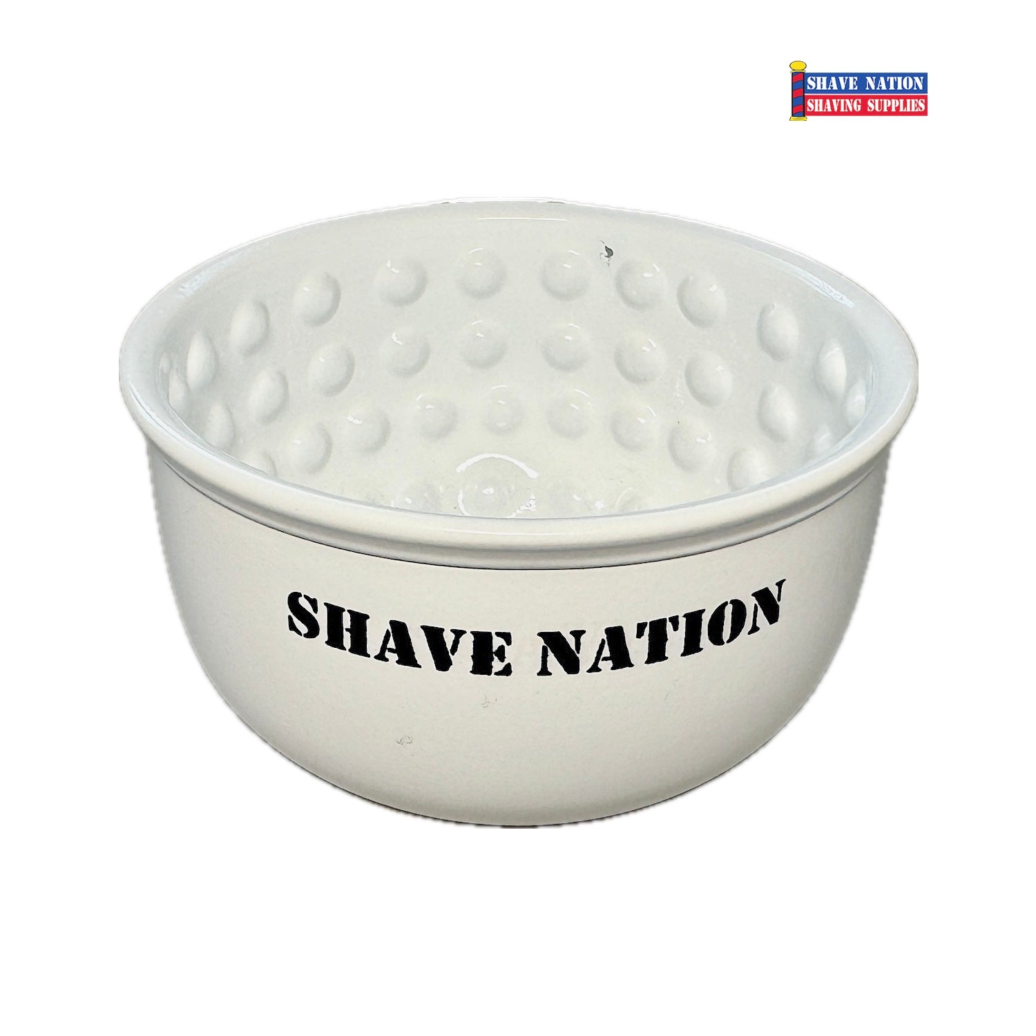 Shave Nation Bumpy Palm Bowl - Premium Shaving Soap Bowl for Men, Non-Slip Grip, Perfect for Wet Shaving & Beard Care - Ideal for Home, Barber Shop & Travel Use