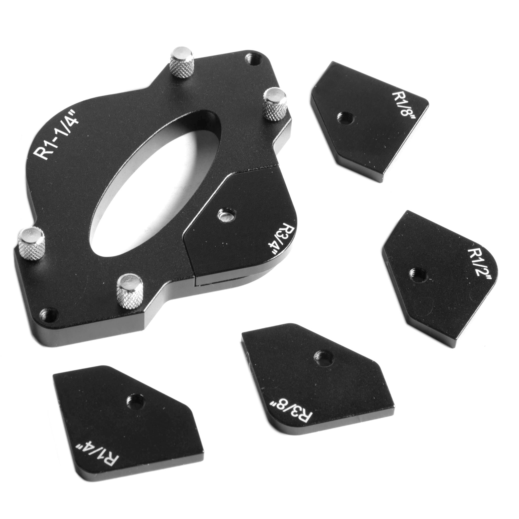 WEN RA001R 7-Piece Corner Radius Jig & Router Template Set | Perfect for Woodworking, Cabinet Making & DIY Projects