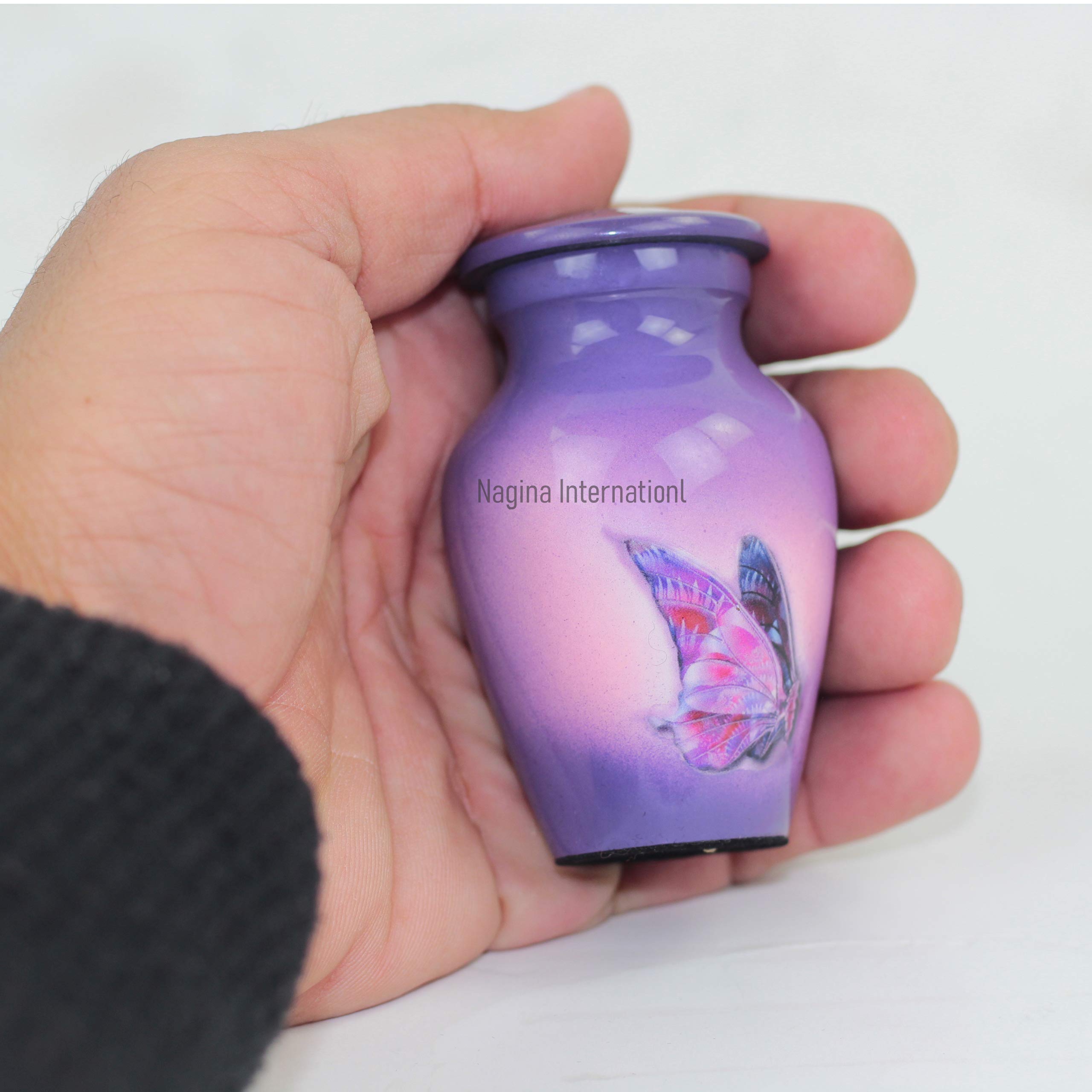 Small Keepsake Urns for Human Ashes - Set of 4 Mini Funeral Cremation Pots with Velvet Storage Box | Memorial Container for Cremated Remains | Perfect for Home Memorials, Funeral Services & Family Keepsakes