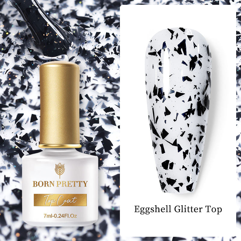 Born Pretty Glitter Top Coat Gel - Long-Lasting Shine for Nail Art, DIY Manicures & Salon-Quality Nails at Home