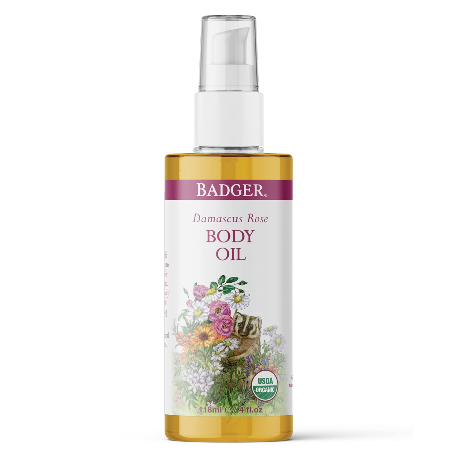 **Organic Damascus Rose Body Oil for Women - 4 oz | Certified Natural Skincare Moisturizer | After Shower Hydration & Dry Skin Relief | Perfect for Daily Use & Spa Nights**