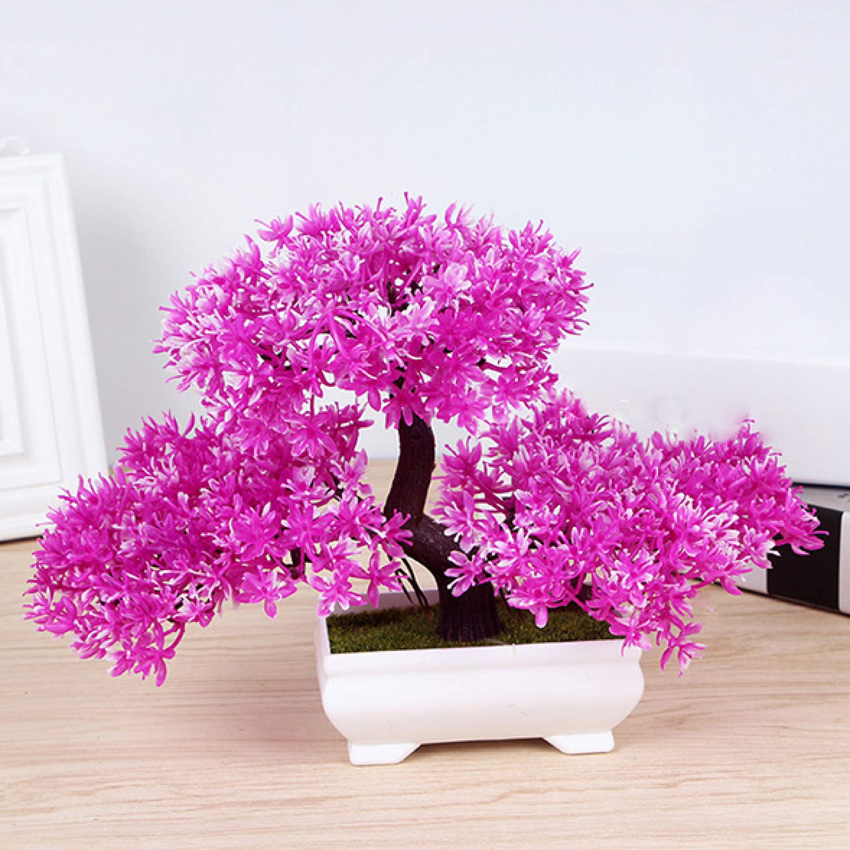 KKONION Artificial Bonsai Tree - Mini Pine Simulation Potted Plant for Home & Kitchen Decor | Perfect for Tabletop, Office Desk, and Living Room Decoration