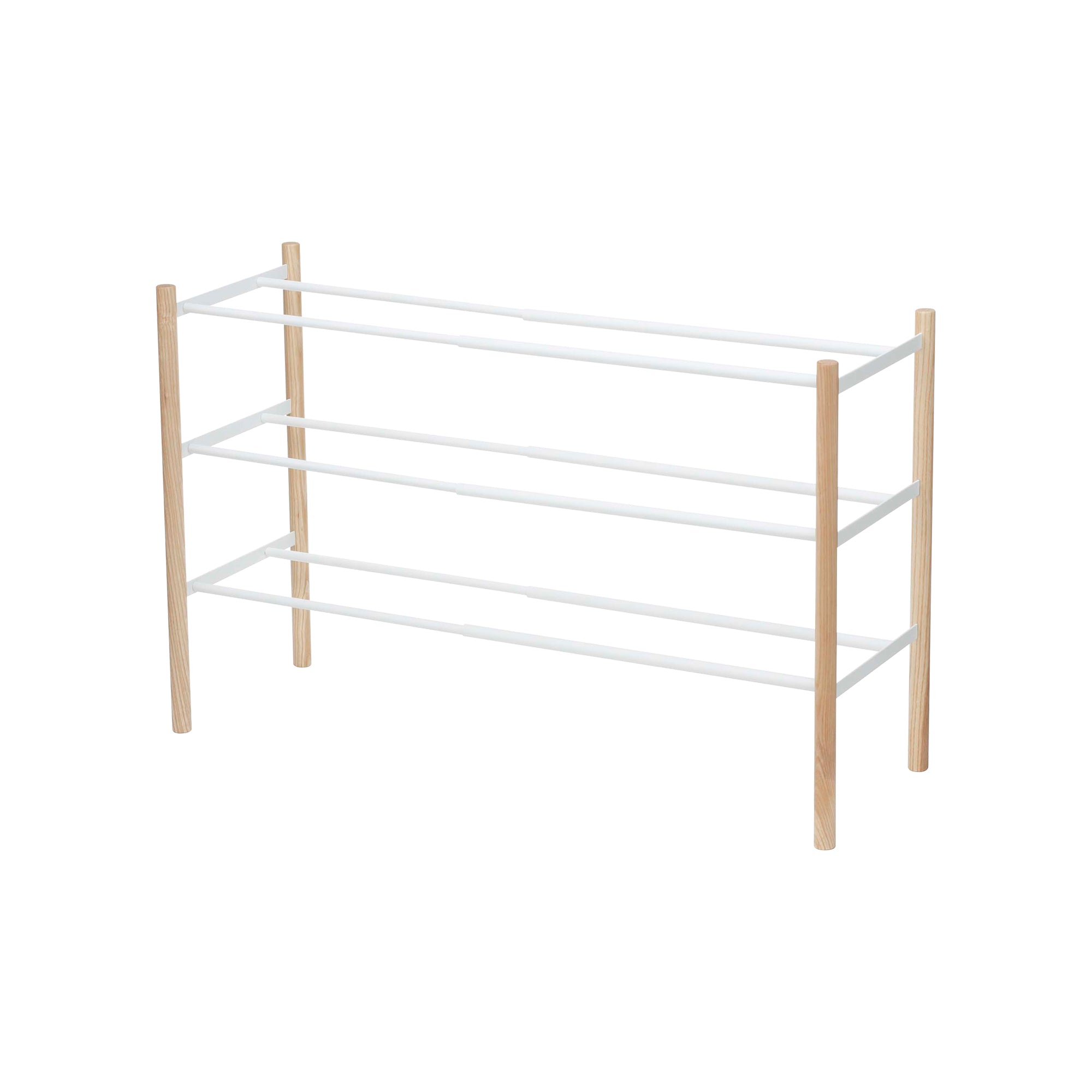 Expandable Shoe Rack - 18 Inch Height Steel Shoe Organizer for Closet, Entryway, or Bedroom Storage - Space Saving Shoe Shelf for Sneakers, Boots & Heels