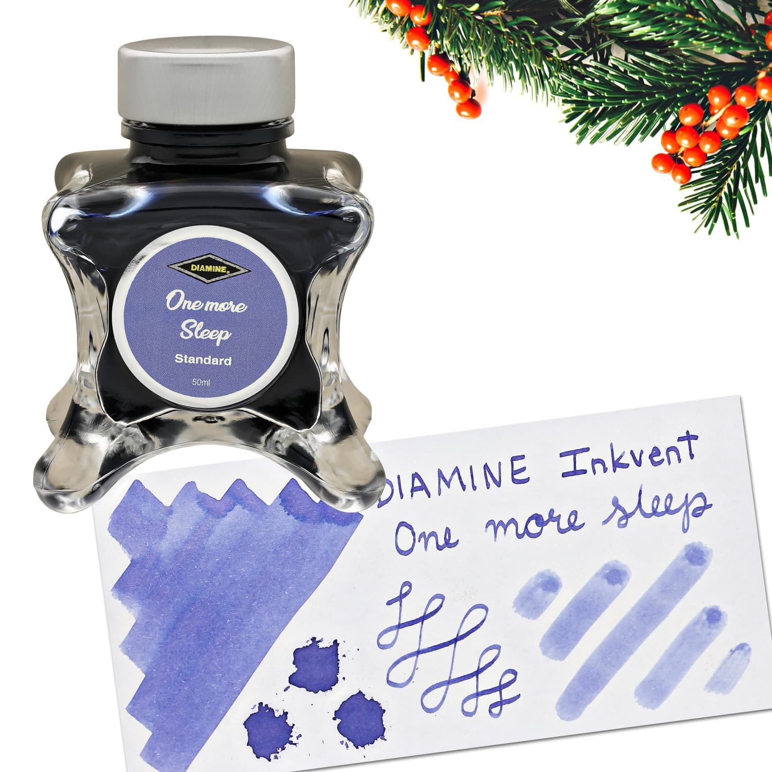 Diamine Inkvent Green Edition Fountain Pen Ink - 50ml Bottle, Vibrant Green Shade for Calligraphy & Writing | Perfect for Holiday Cards, Journals, and Artistic Projects