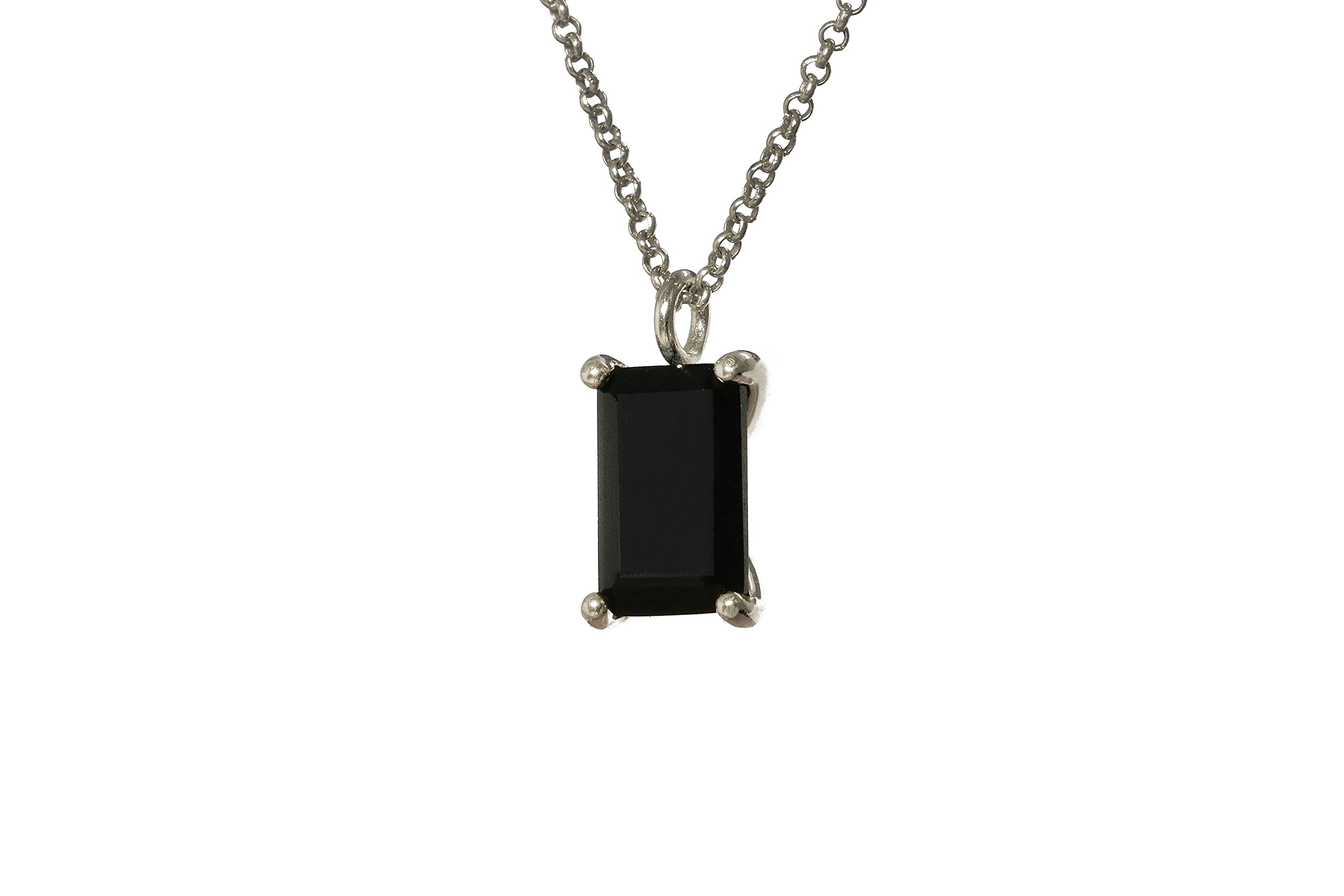 Handmade Black Onyx Necklace – Custom Birthstone Jewelry & Protection Crystal Pendant – Adjustable Chain & Material – Gift Box Included – Perfect for Spiritual Healing, Meditation & Everyday Elegance