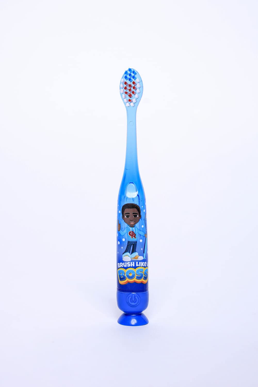 Kids Light Up Timer Toothbrush with 60-Second Manual Timer, Soft Bristles & Suction Cup – Fun & Effective Brushing for Ages 3+ (Blue) – Perfect for Bathroom Counter or Travel