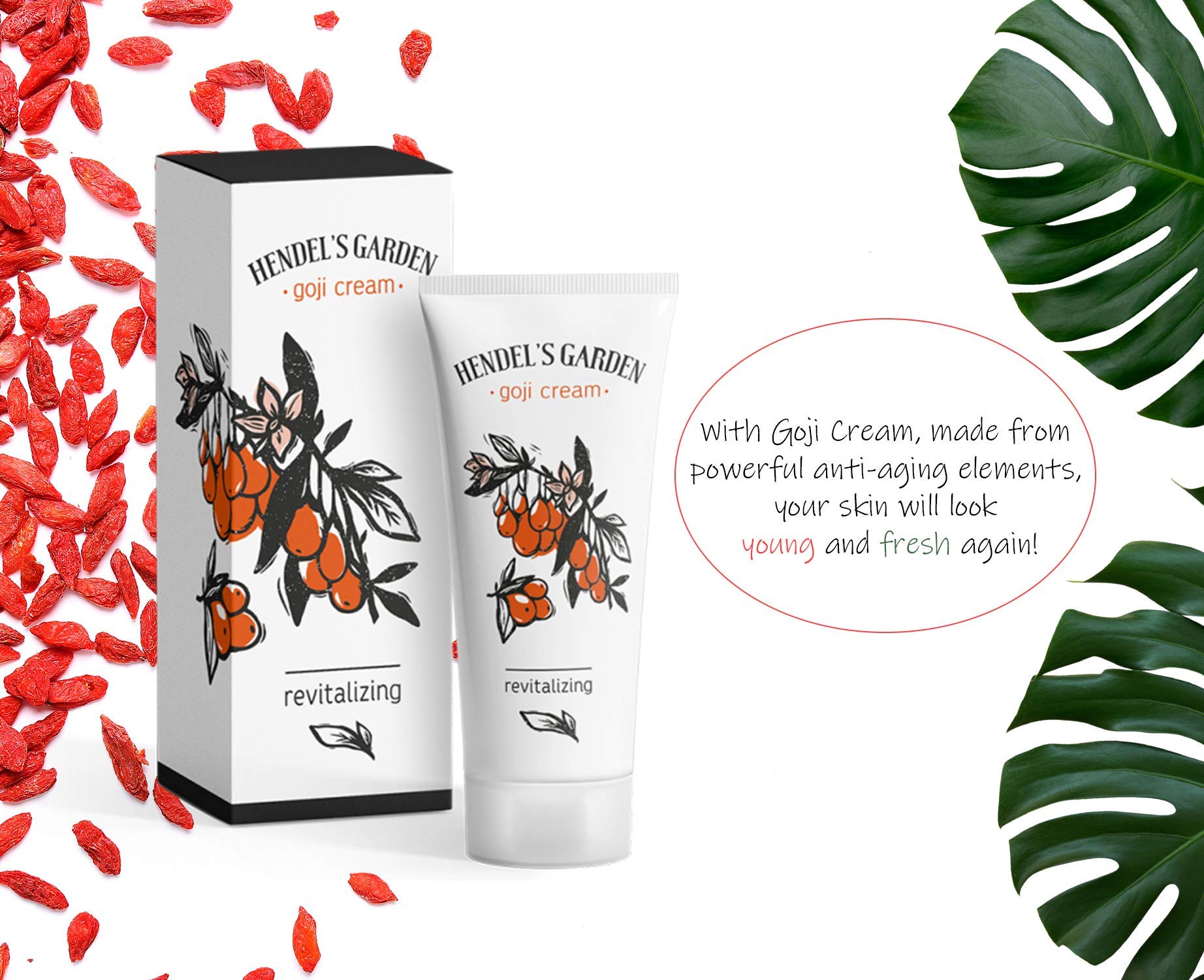 Goji Cream - Anti-Aging Facial Moisturizer with Natural Ingredients for Wrinkle Reduction & Skin Revitalization - Perfect for Daily Skincare Routine & Nighttime Hydration