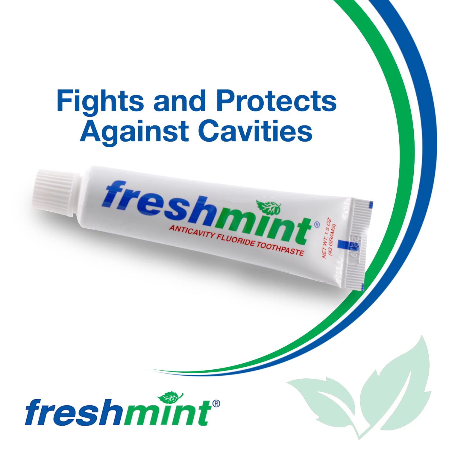 144 Tubes Freshmint® 1.5 oz Fluoride Toothpaste for Cavity Prevention - Bulk Pack No Individual Boxes (Great for Families, Travel & Dental Offices)