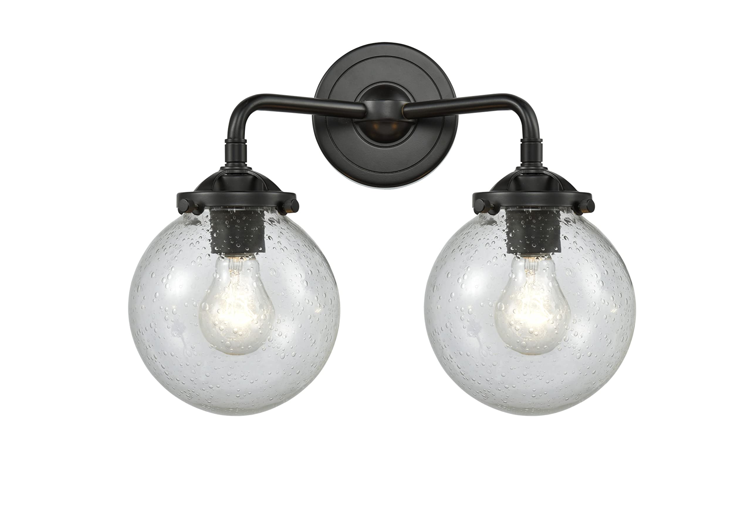 Innovations 284-2W-OB-G204-6 2 Light Wall Sconce in Oil Rubbed Bronze Finish - Perfect for Bedroom, Hallway, and Living Room Lighting Decor