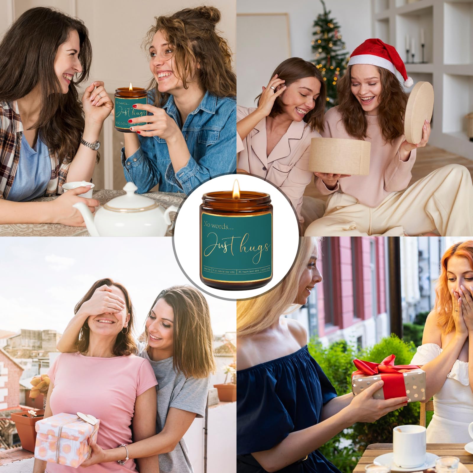 Sympathy Gifts for Loss of Loved One - Comforting Hug Sentiment Candle for Bereavement, Condolences & Get Well Soon - Thoughtful Memorial Gift for Grieving Friends & Family - Perfect for Funerals, Memorial Services & Comforting Loved Ones