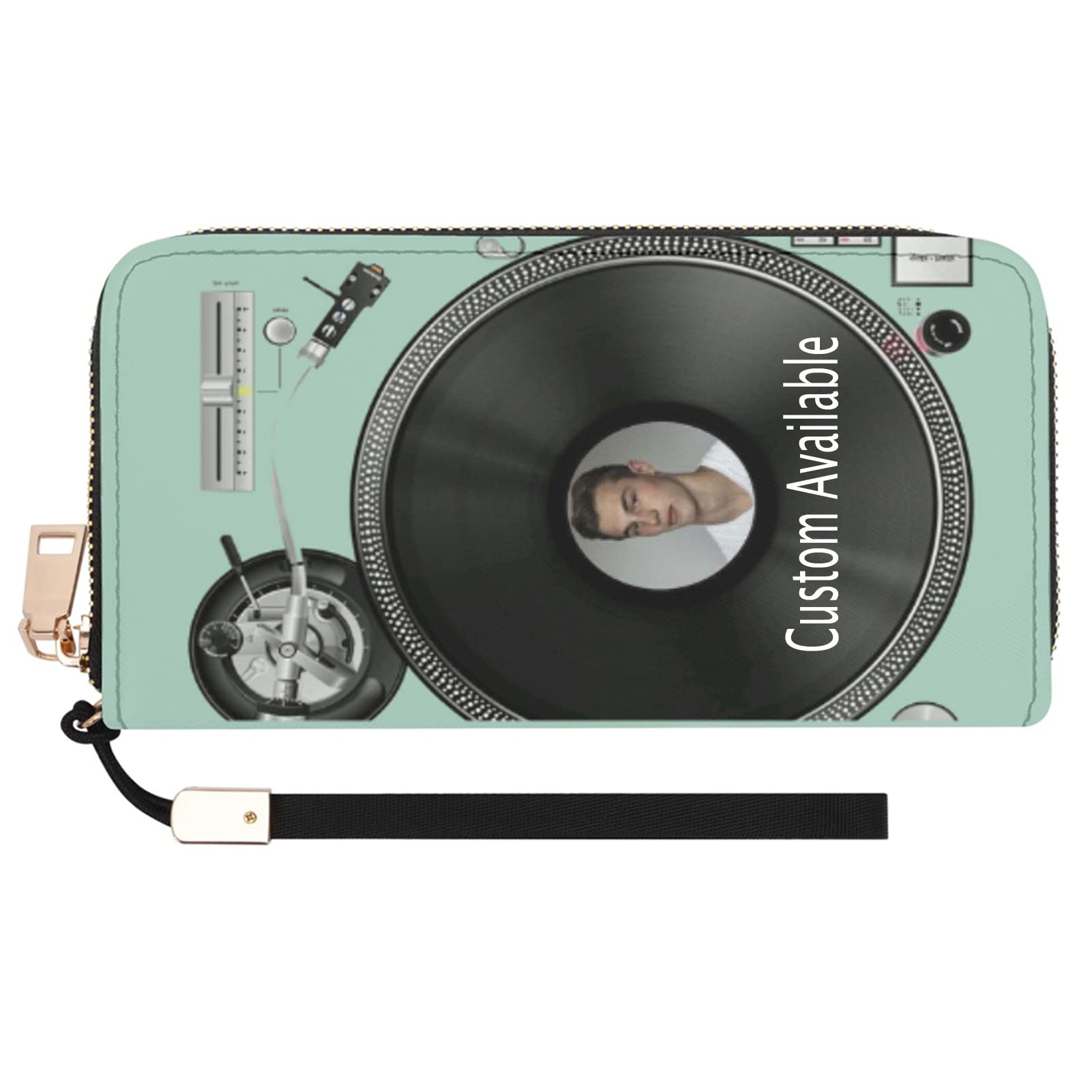 Custom Photo Clutch Wallet for Women - Personalized Music Design Long Wallet with Card Slots & Cash Holder - Perfect Gift for Mom, Girlfriend, Wife - Ideal for Concerts, Parties, and Everyday Use