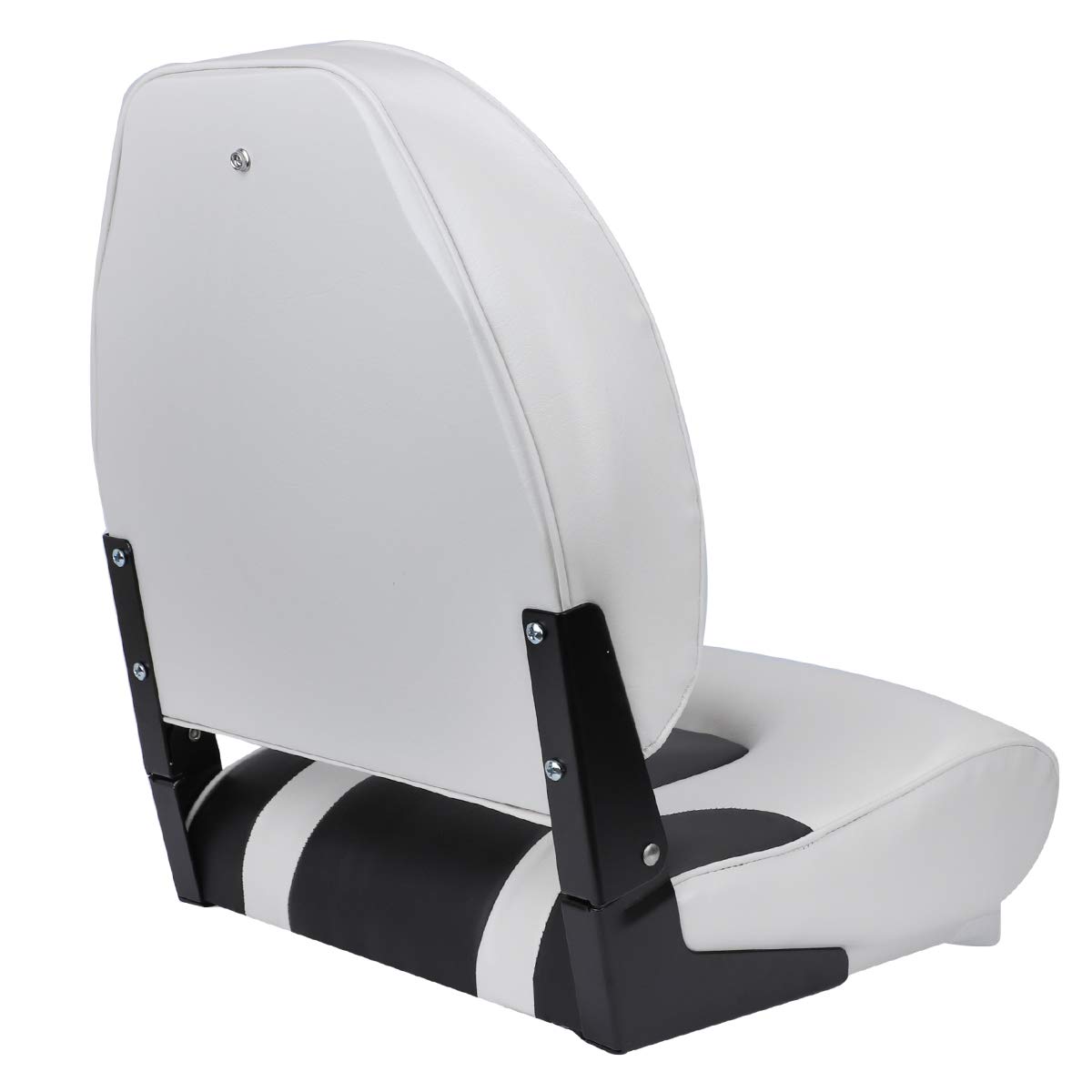NORTHCAPTAIN Deluxe Marine High Back Folding Fishing Boat Seat Pair with Stainless Steel Screws - Comfortable Boat Seating for Fishing, Boating & Water Sports