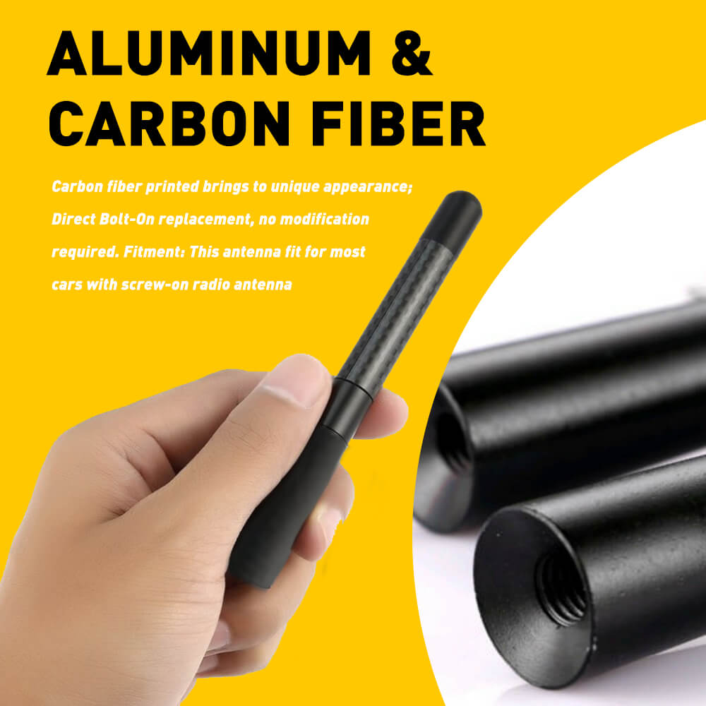 Universal Black Antenna Toppers - Waterproof PVC Rubber Car Antenna Cover for Vehicles - Perfect for Trucks, SUVs, and Classic Cars