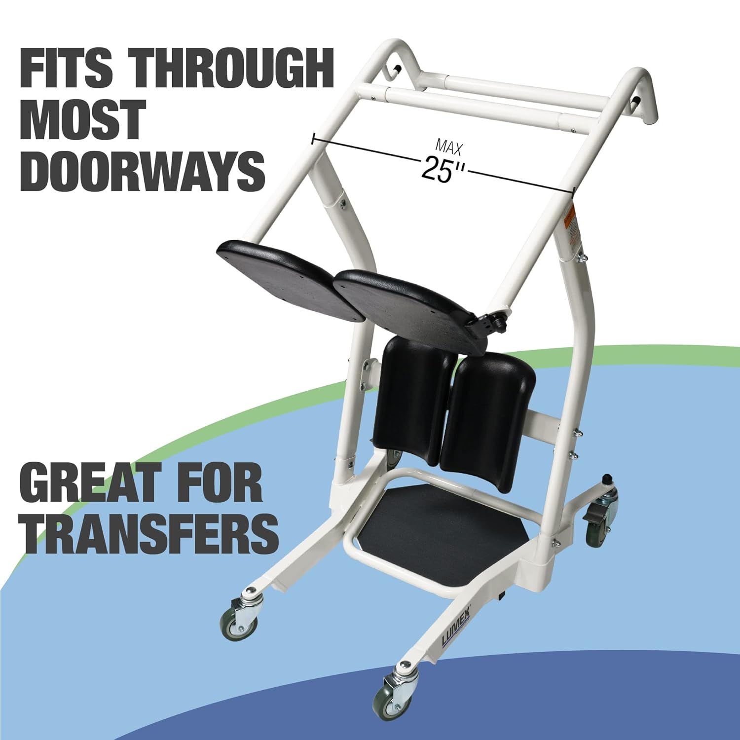 Lumex Stand Assist Patient Lift LF1600 - Safe Sit to Stand Transfer Aid for Elderly & Disabled - Home & Hospital Mobility Equipment for Easy Transport & Caregiving