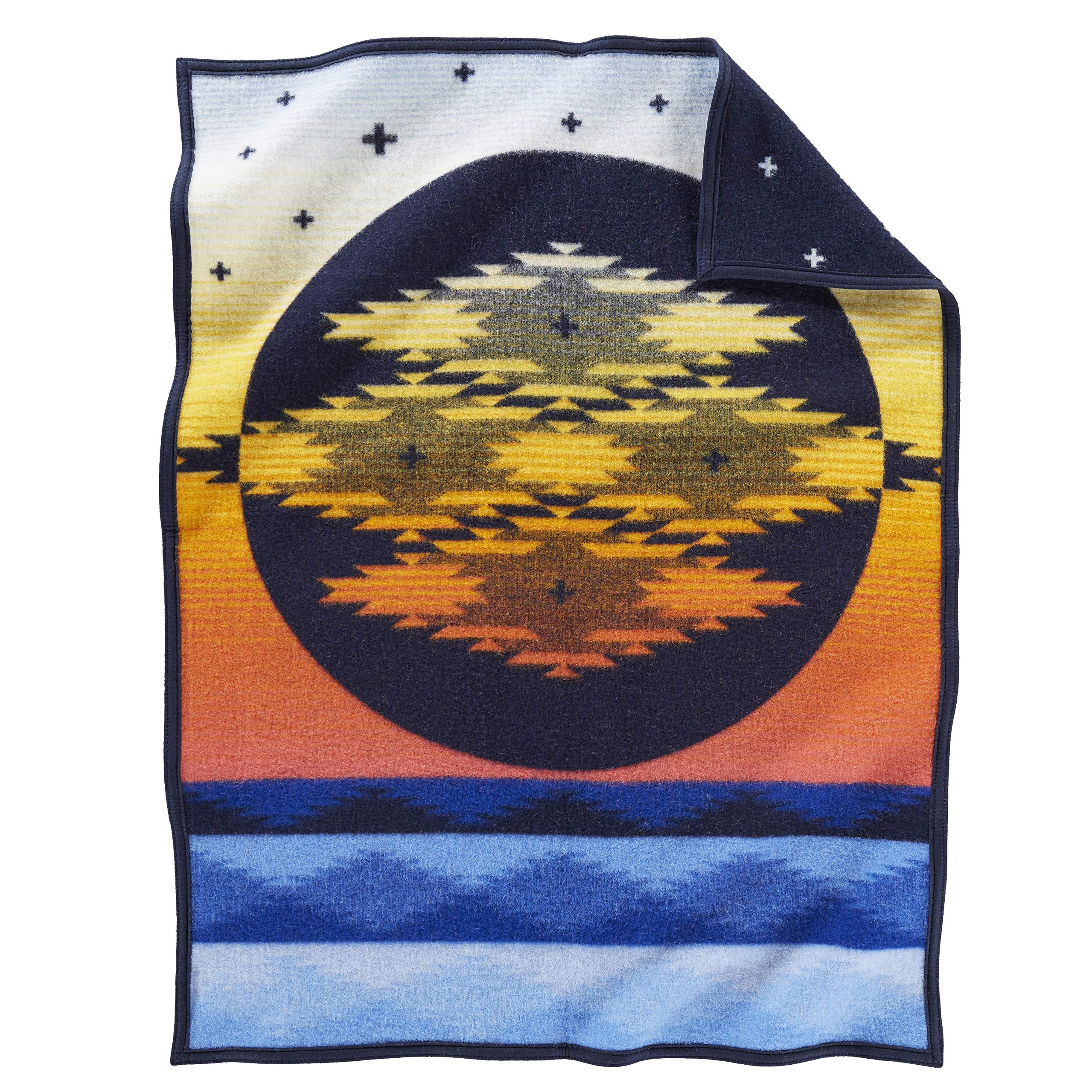 Pendleton Jacquard Feltbound Muchacho Moon Dance Blanket for Kids - Soft & Warm Native American Inspired Throw - Perfect for Nursery, Camping & Family Movie Nights