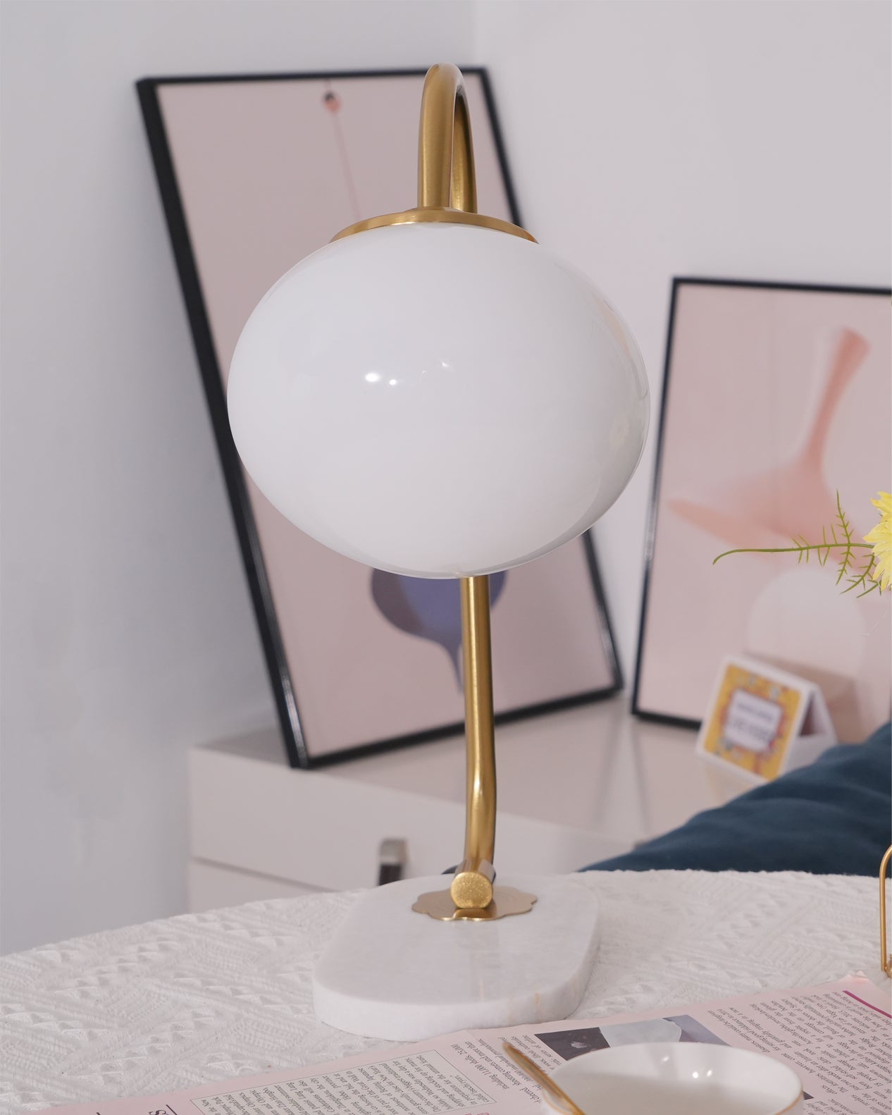 Marshmallow Table Lamp - Soft Glow LED Night Light for Bedroom, Nursery, Living Room - Cozy Ambiance & Decorative Home Lighting