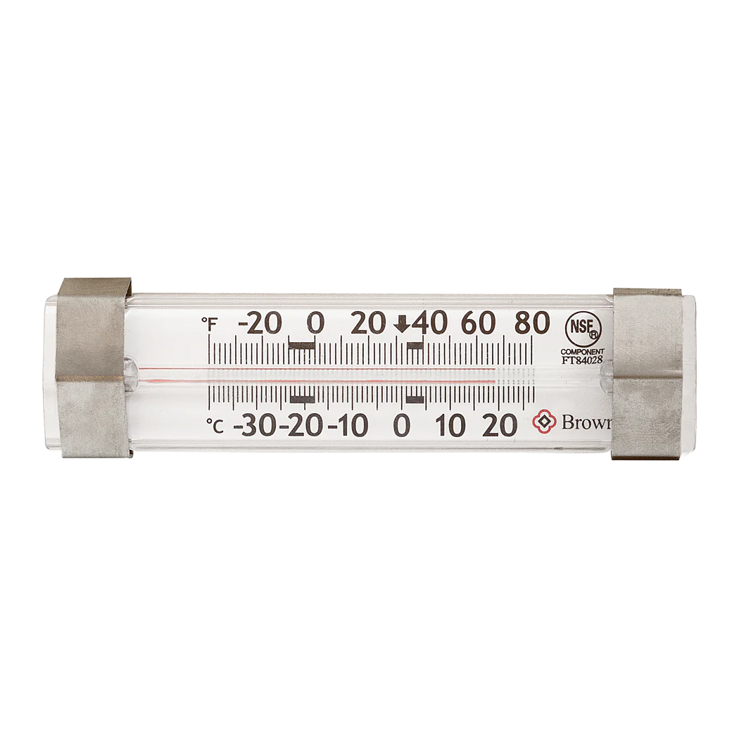 Browne Refrigerator & Freezer Thermometer with Dual Temperature Display (-40°C to 27°C) - Perfect for Kitchen, Grocery Stores & Food Safety Monitoring