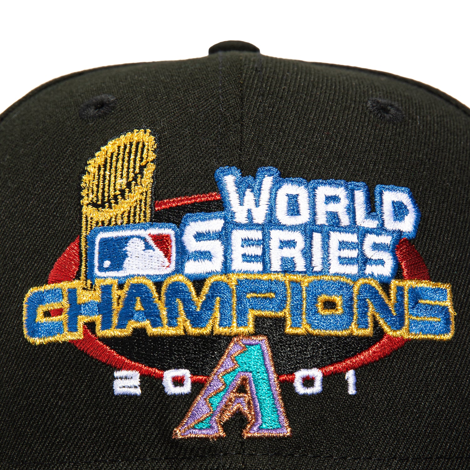 New Era 59Fifty Arizona Diamondbacks 2001 World Series Champions Snapback Hat with Patch - Black | MLB Baseball Fan Gear for Men & Women | Game Day, Collectible, Streetwear Fashion