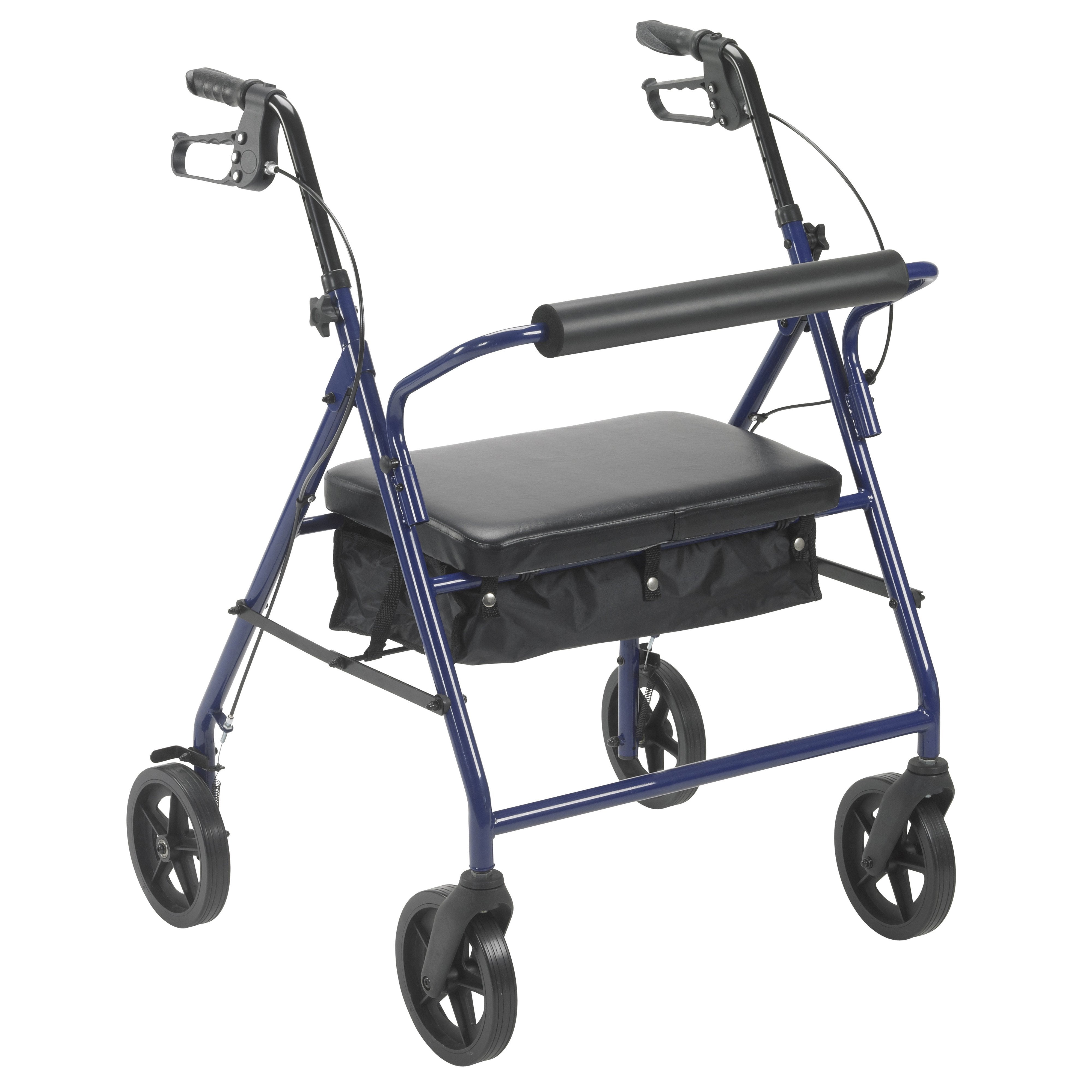 Go Lite Bariatric Rollator with 8 Wheels - Heavy Duty Mobility Walker for Adults & Seniors - Ideal for Indoor & Outdoor Use, Shopping, and Travel