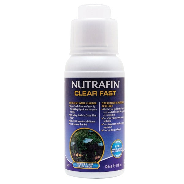 Nutrafin Clear Fast Water Clarifier for Aquariums | Quickly Clears Cloudy Fish Tank Water | Perfect for Freshwater & Saltwater Tanks | Improves Water Clarity Instantly