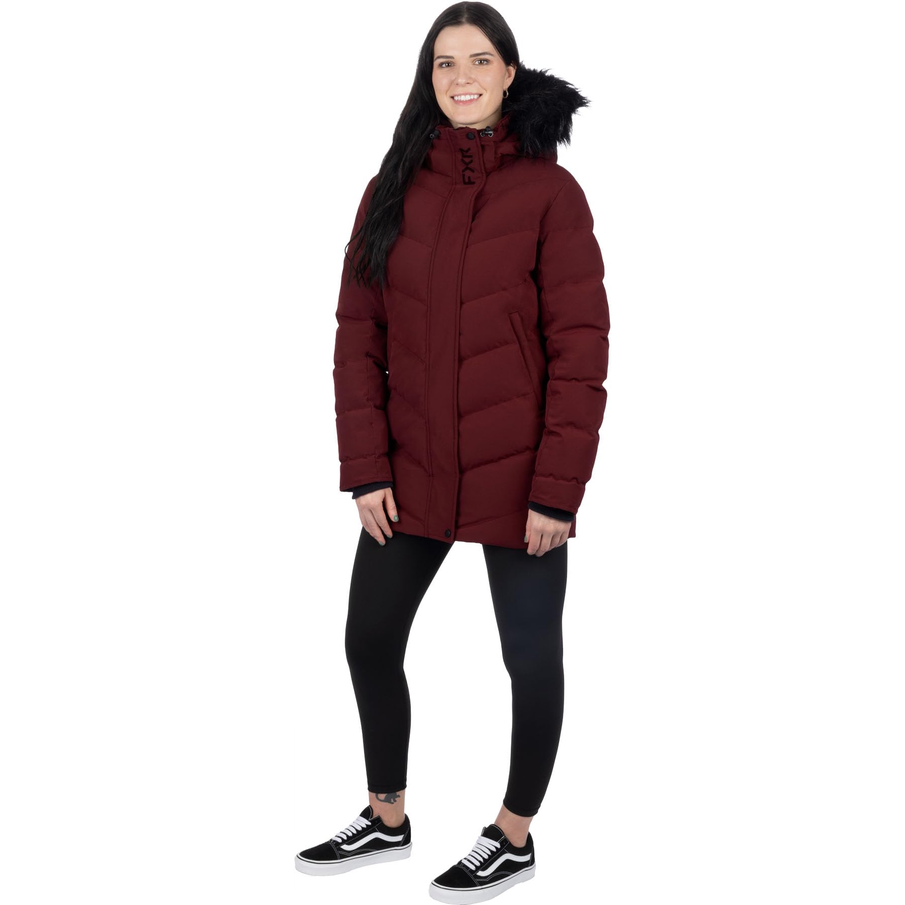 FXR Women's Sage Jacket 2025 - Waterproof Snowmobile Jacket for Cold Weather (Merlot/Black, Medium) | Perfect for Skiing, Snowboarding & Winter Outdoor Activities