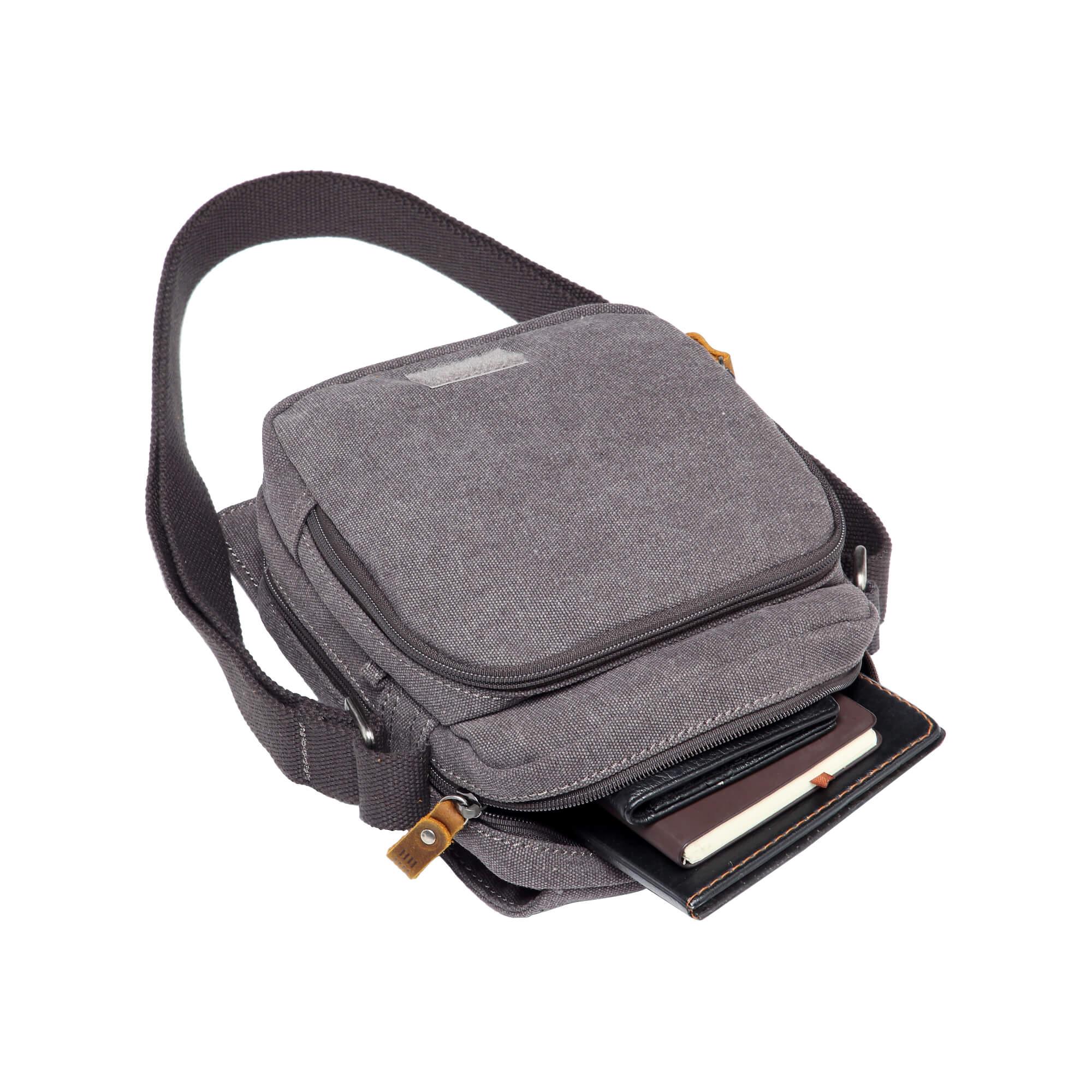 TRP0239 Troop London Classic Canvas Crossbody Bag - Stylish & Durable for Travel, Work & Everyday Use