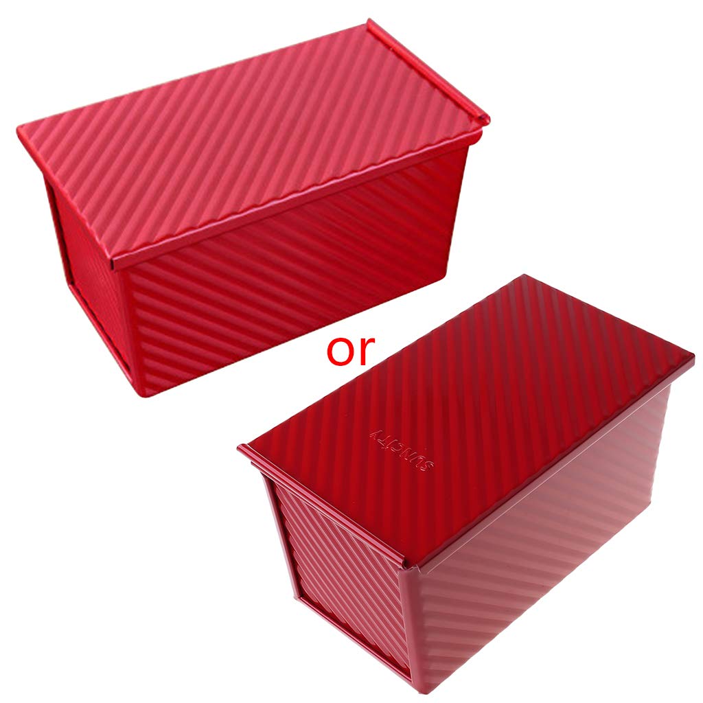 Nonstick Loaf Pan - Aluminum Alloy Bread Baking Mold with Lid - Professional Corrugated Toast Box for Homemade Bread - Perfect for Kitchen, Baking Enthusiasts & Gift Giving