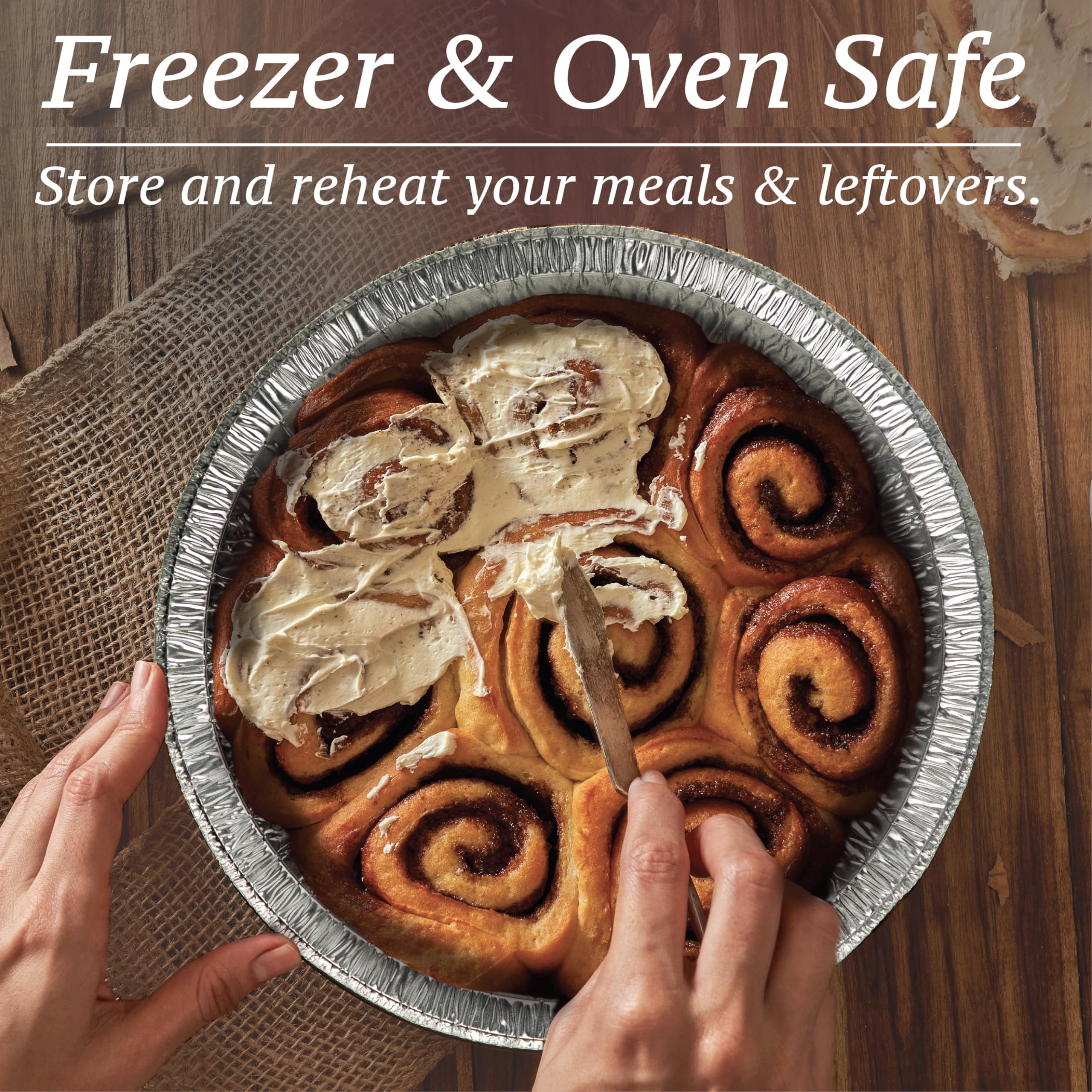 55 Pack 7-Inch Round Aluminum Foil Pans with Lids - Oven, Freezer & Air Fryer Safe Disposable Baking Pans - Perfect for Meal Prep, Takeout, Roasting Chicken, Storing Leftovers & Party Food Serving
