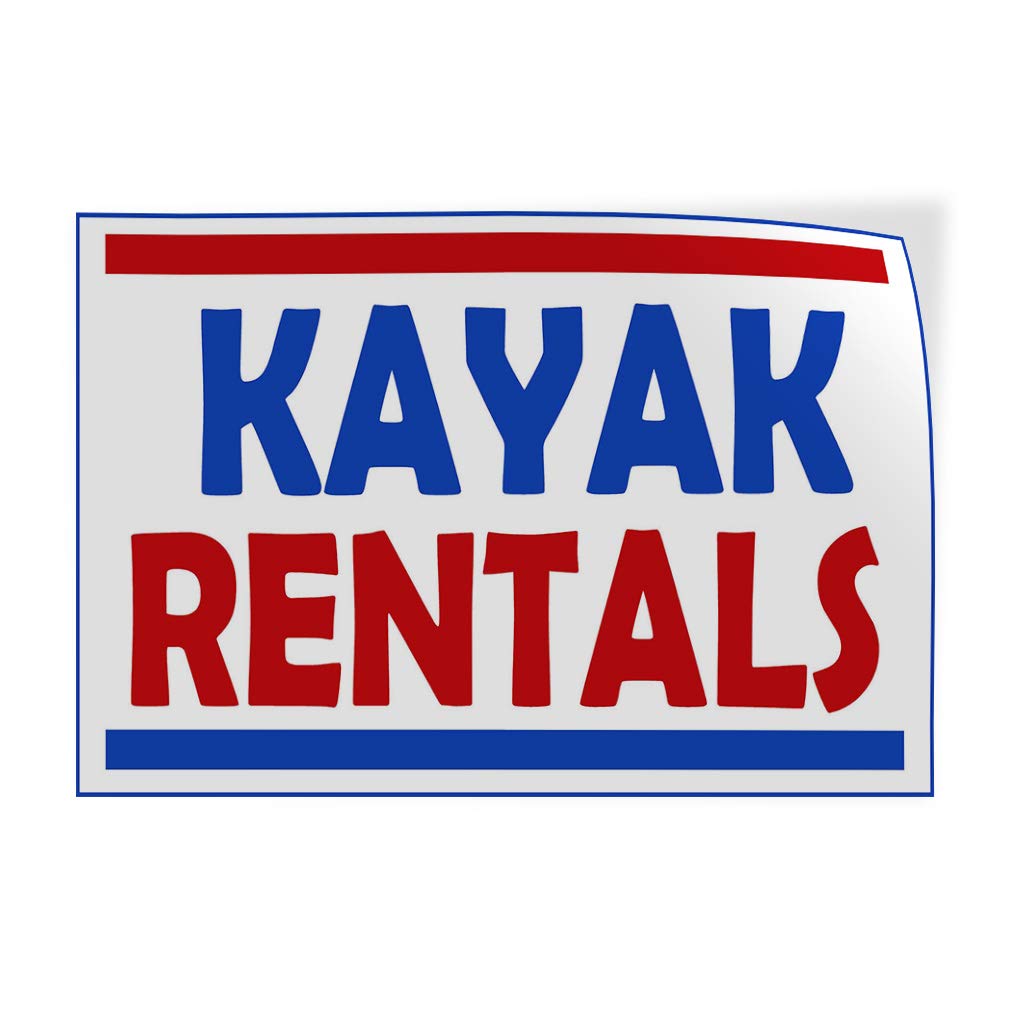 Premium Vinyl Decal Stickers - Multiple Sizes (10x7 Inches) for Kayak Rentals, Industrial Safety Signs & Labels - Red & Blue Options - Durable Waterproof Design for Outdoor Equipment, Rental Businesses & Safety Markings