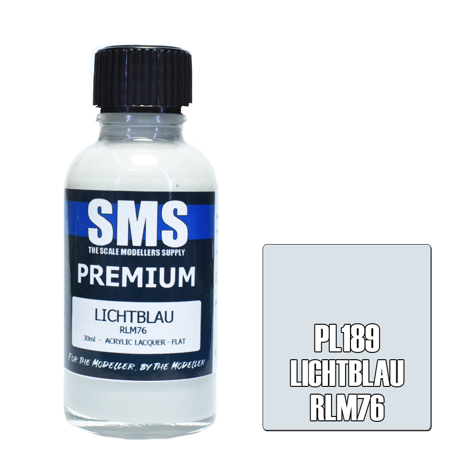 Premium 30ml Airbrush Paint - RLM76 Lichtblau Acrylic Lacquer for Scale Modelers | Perfect for Aircraft, Military & Hobby Miniature Painting