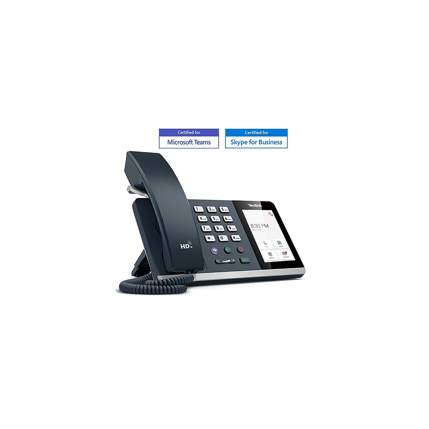 Yealink MP54 IP Business Phone - Corded Desktop VoIP Phone with HD Voice - Classic Gray for Office & Remote Work