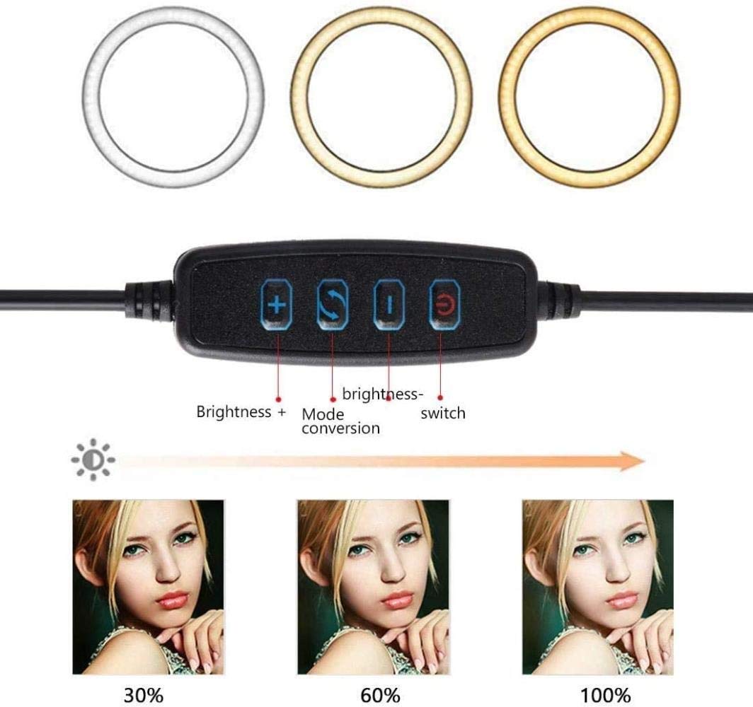 HMTE 10 Inch LED Ring Light with Tripod Stand for Phone Photography, Live Streaming, YouTube Videos, TikTok & Selfies - 26cm Fill Light for Professional Studio Lighting (10 Inch) - Perfect for Makeup, Vlogging & Content Creation
