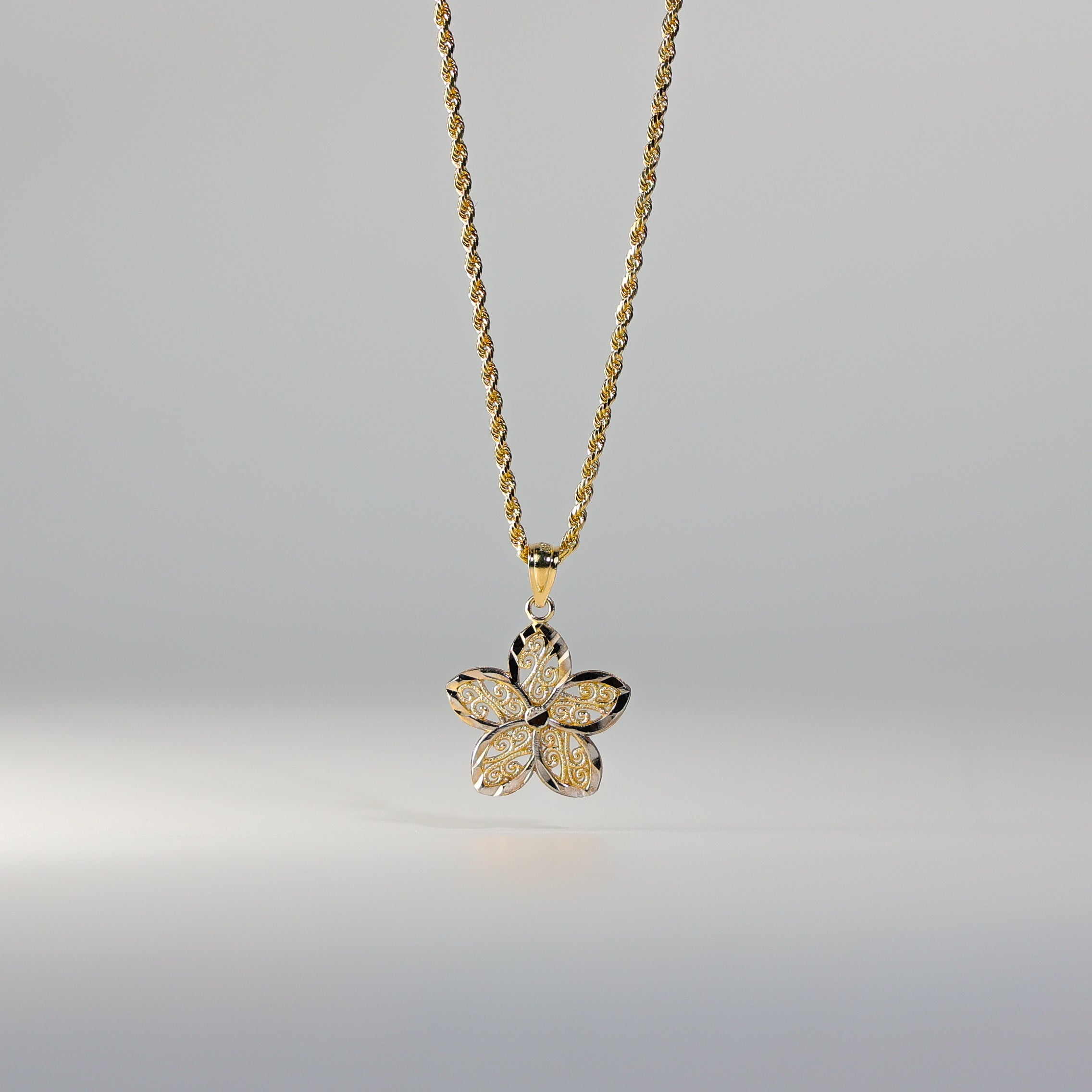Elegant 14K Gold Flower Pendant Necklace - Model 432 | Perfect for Weddings, Anniversaries & Special Occasions