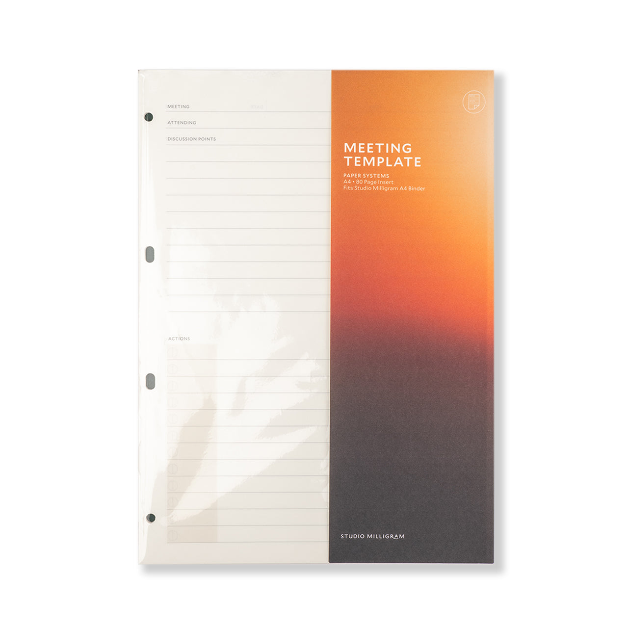 Professional A4 Meeting Binder Insert - Organizer for Business, Office & School Use | Perfect for Presentations, Reports & Document Storage