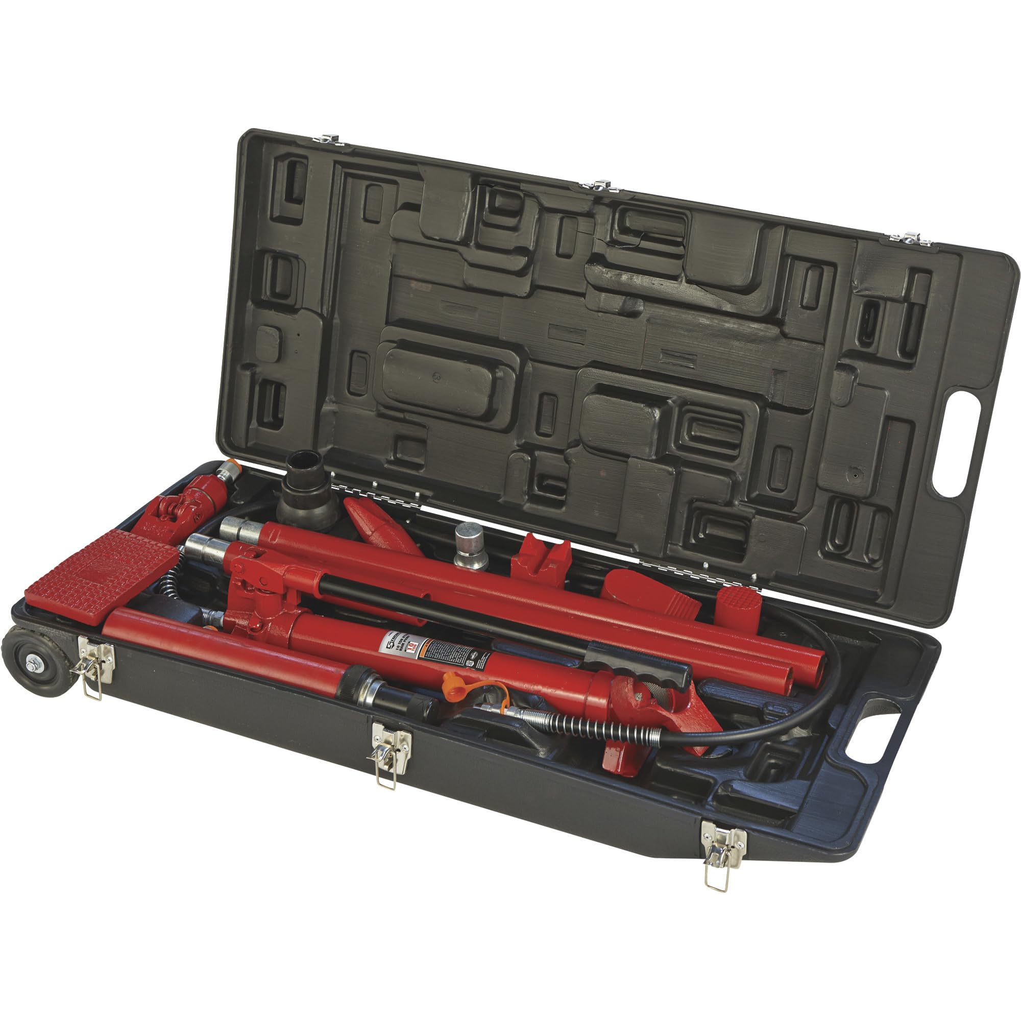 Strongway 10-Ton Hydraulic Portable Ram Kit with 16-Piece Accessories - Heavy Duty Car Lifting, Auto Repair & Construction Equipment