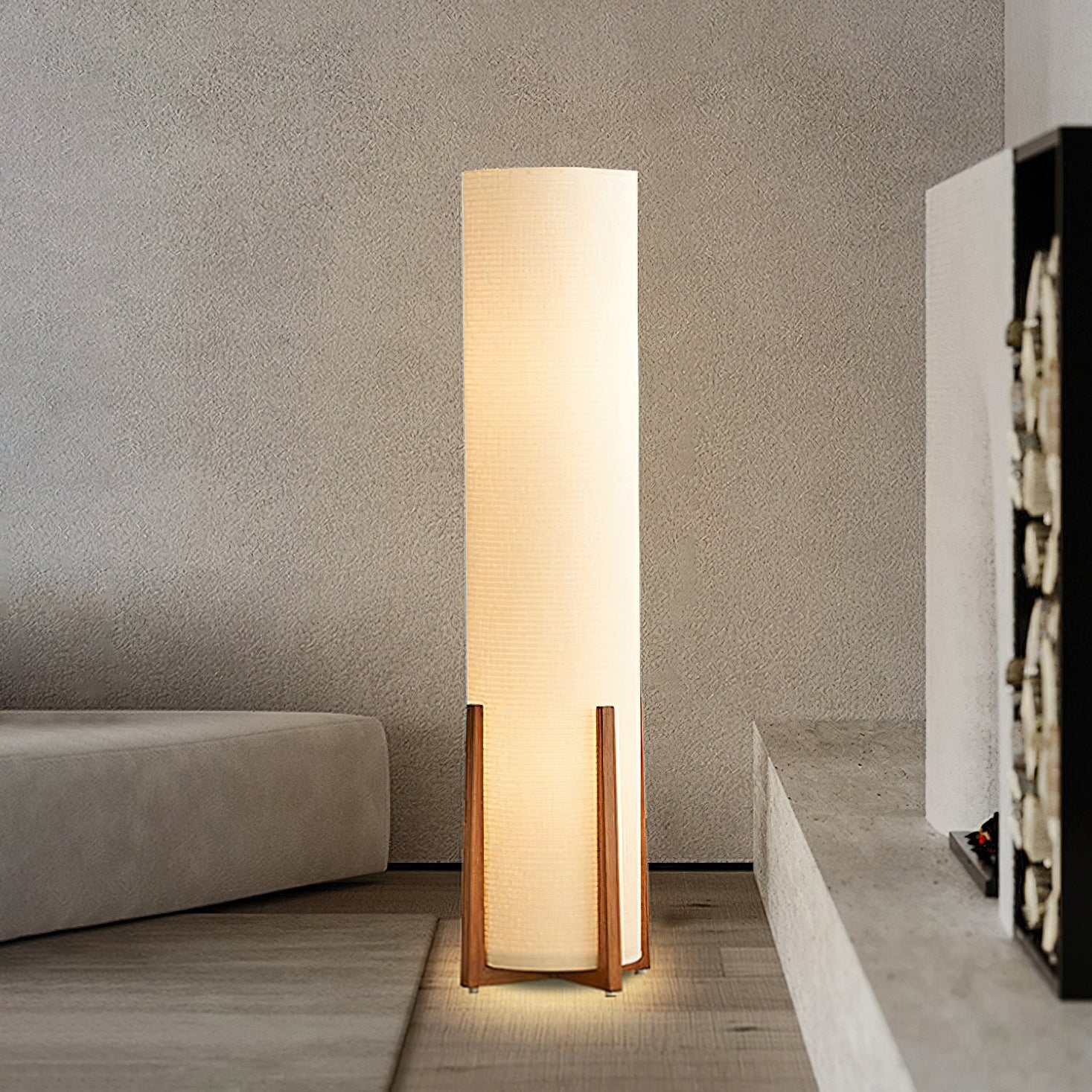 Brightech Parker LED Floor Lamp - Modern Standing Light for Living Room, Bedroom & Office - Adjustable Brightness & Energy Efficient Lighting for Reading & Relaxation