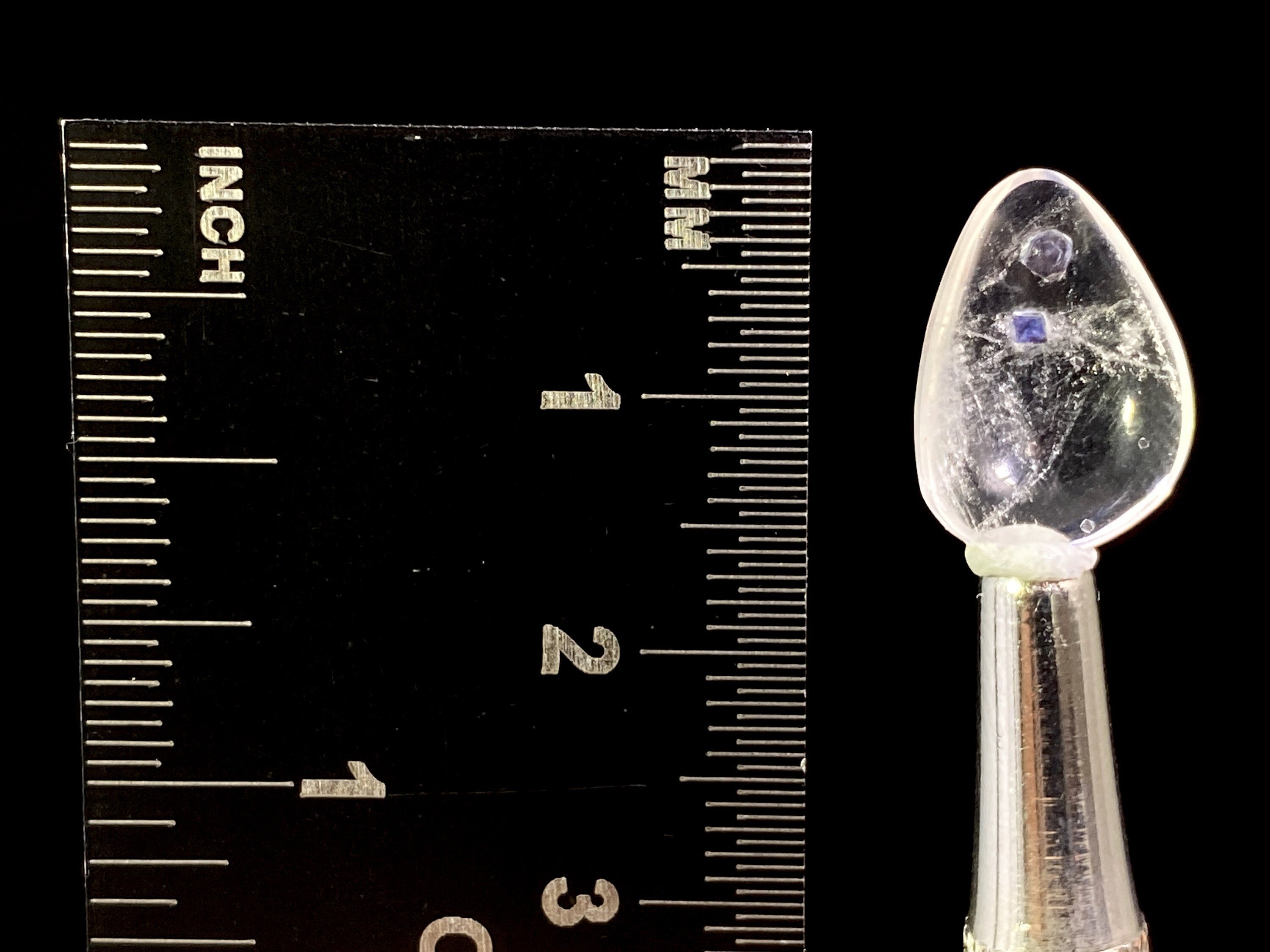Natural Fluorite in Clear Quartz Cabochon - Rare Gemstone for Jewelry Making, Healing Crystals (47502) - Perfect for Pendants, Rings & Spiritual Healing