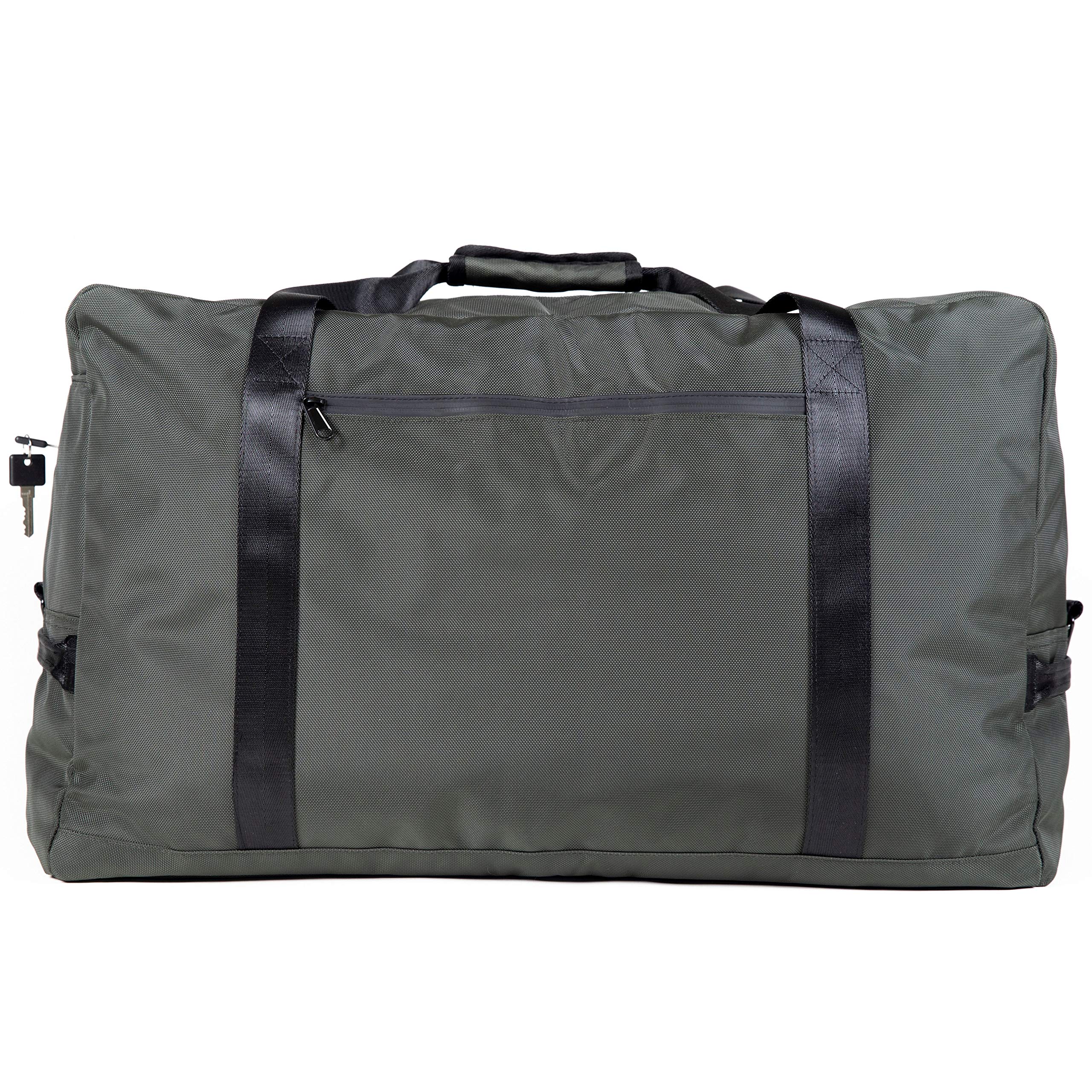 DIME BAGS Cleaner | Large Carbon-Lined Odor Proof Duffle Bag with Lockable Zippers | Travel Storage & Gym Bag for Sports Equipment, Camping Gear & Discreet Transport (Green)