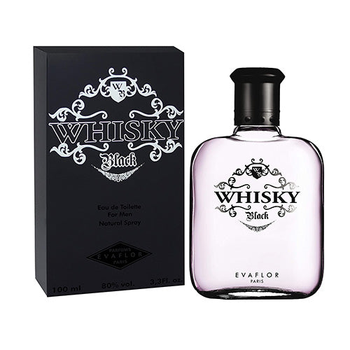 Evaflor Whisky Black 100ml Eau de Toilette for Men - Fresh Woody Fragrance for Everyday Wear, Date Nights & Special Occasions