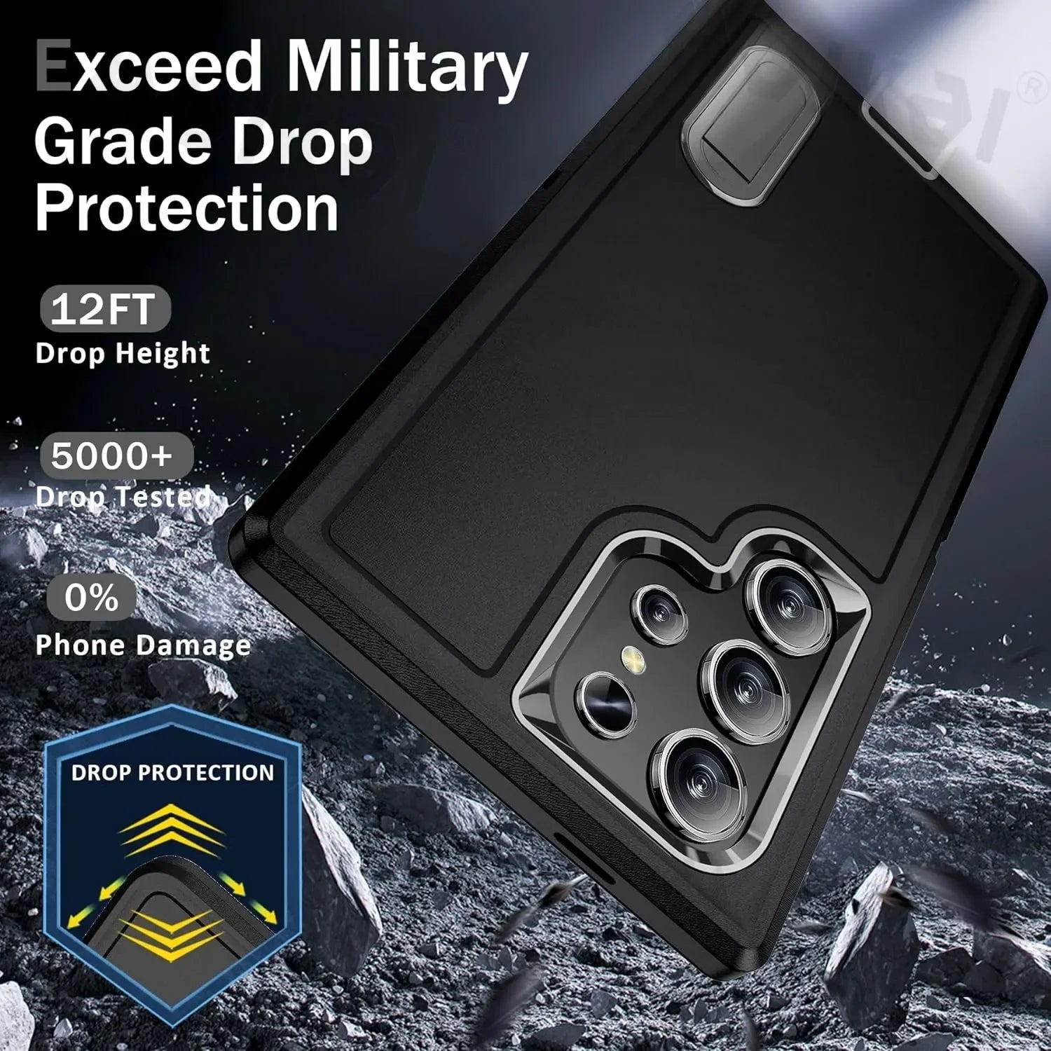 Samsung Galaxy S25 Ultra Case - 3-in-1 Shockproof Heavy Duty Defender Cover with Full Body Protection for Everyday Use, Travel & Outdoor Activities