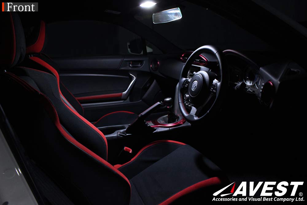 AVEST LED Dome Light Kit - Complete Interior Lighting Set for Toyota GT86, Scion FR-S, Subaru BRZ (Front, Vanity, Courtesy, Trunk) - Perfect for Night Driving & Car Customization