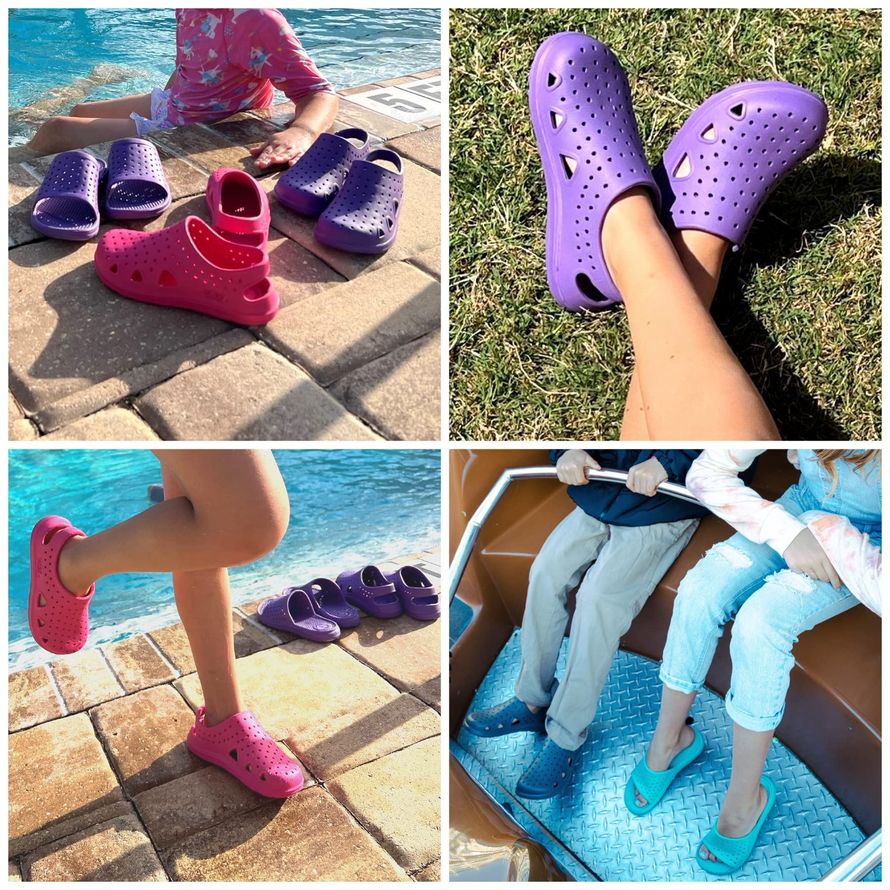 Unisex Kids Water Shoes - Totes Everywear Splash & Play Clogs for Beach, Pool, and Outdoor Activities