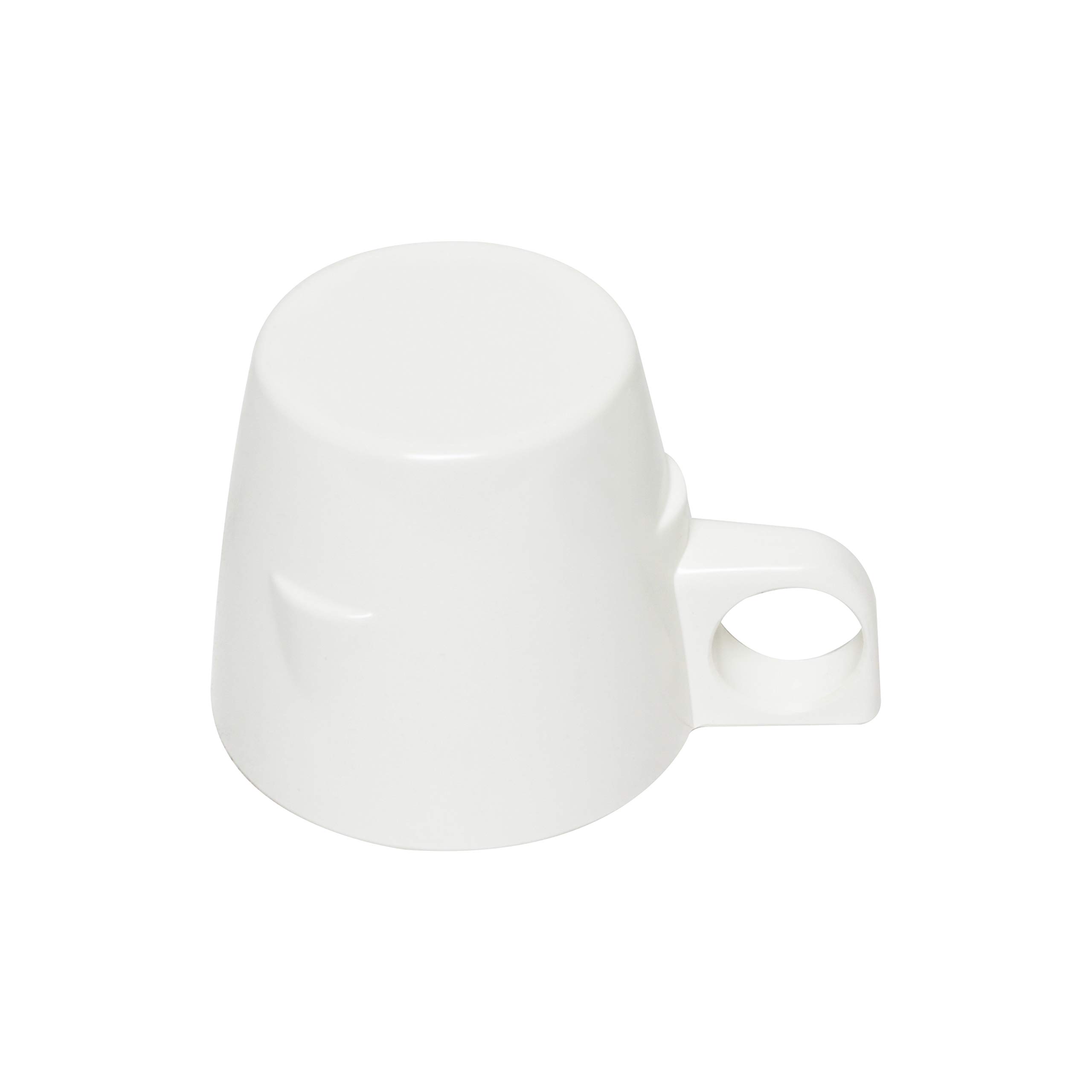 Milestone Ivory Melamine Dinnerware Collection - 3.25 Inch 7 oz Stacking Cups (Set of 12) - Durable & Lightweight for Outdoor Dining, Picnics, Camping, and Everyday Use