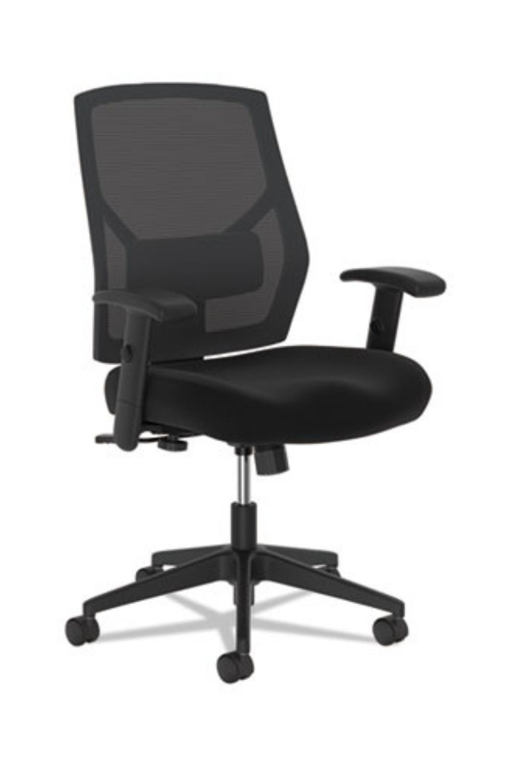 HON Crio High Back Ergonomic Office Chair - Black Fabric with Mesh Back, Adjustable Arms & Lumbar Support - Perfect for Home Office, Gaming & Workspaces