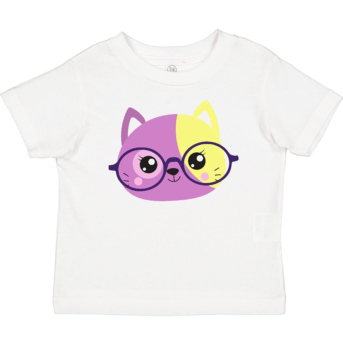 Inktastic Hipster Cat with Glasses - Cute Kitten Graphic Baby T-Shirt for Boys & Girls - Perfect for Casual Wear, Playdates & Family Photos