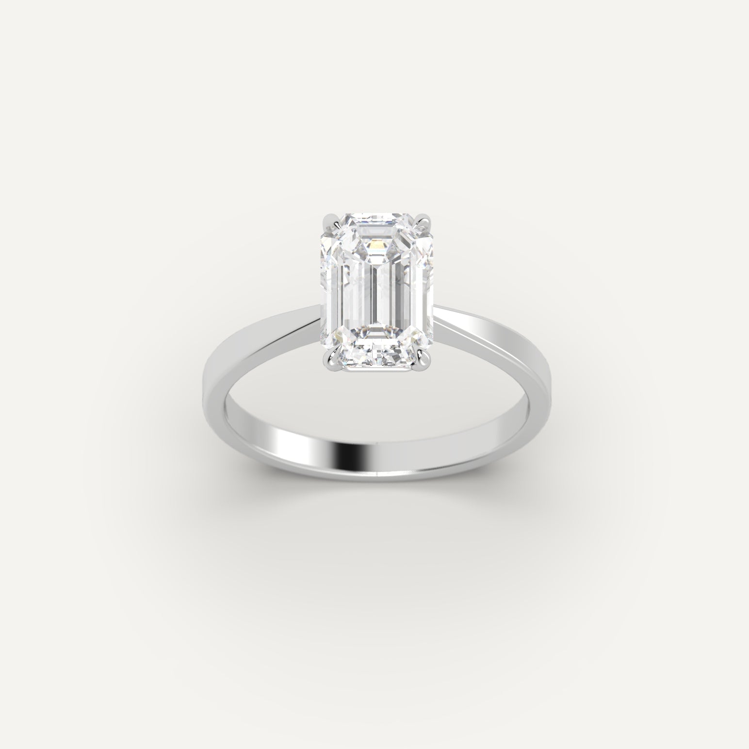 3 Carat Emerald Cut Diamond Ring - Elegant Solitaire Engagement Ring for Women - Perfect for Proposals, Anniversaries & Special Occasions