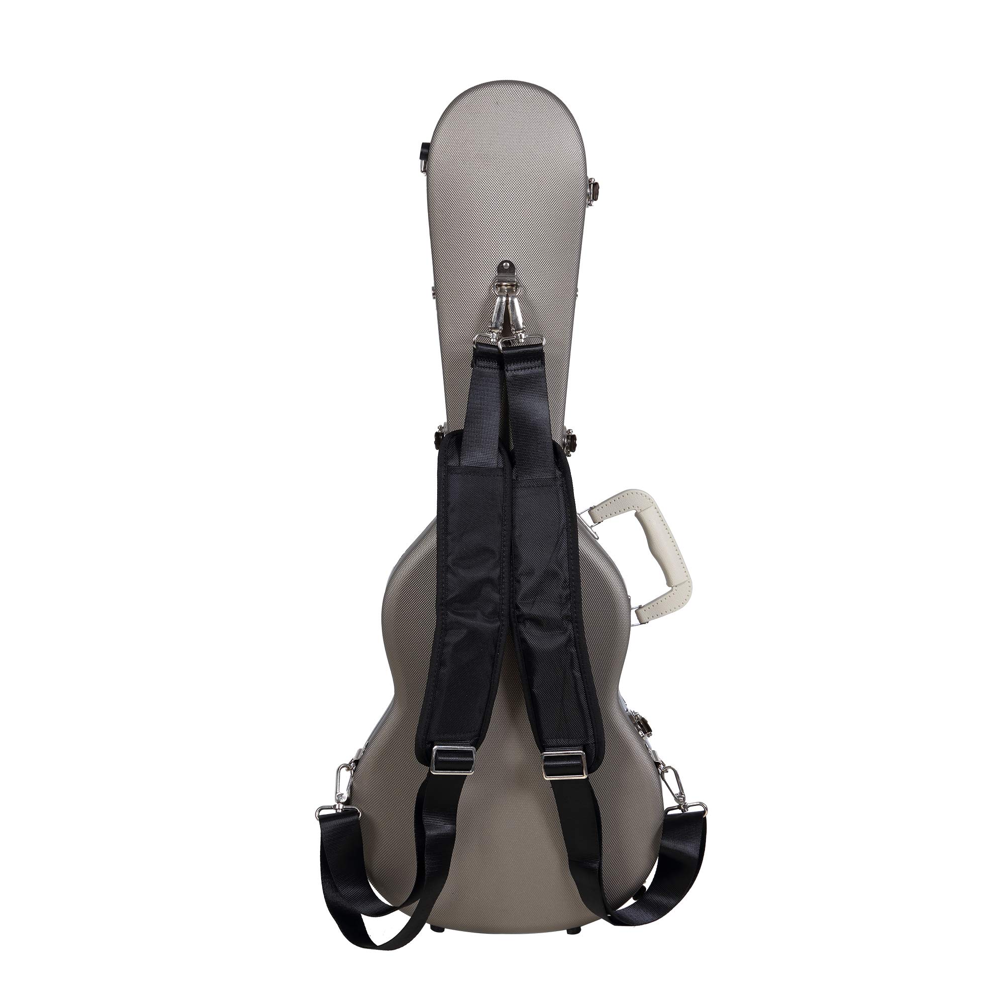 Premium Crossrock Baritone Ukulele Case with Adjustable Backpack Straps - Champagne Color (CRA800BUCH) | Durable Protection for Travel, Performances & Music Lessons