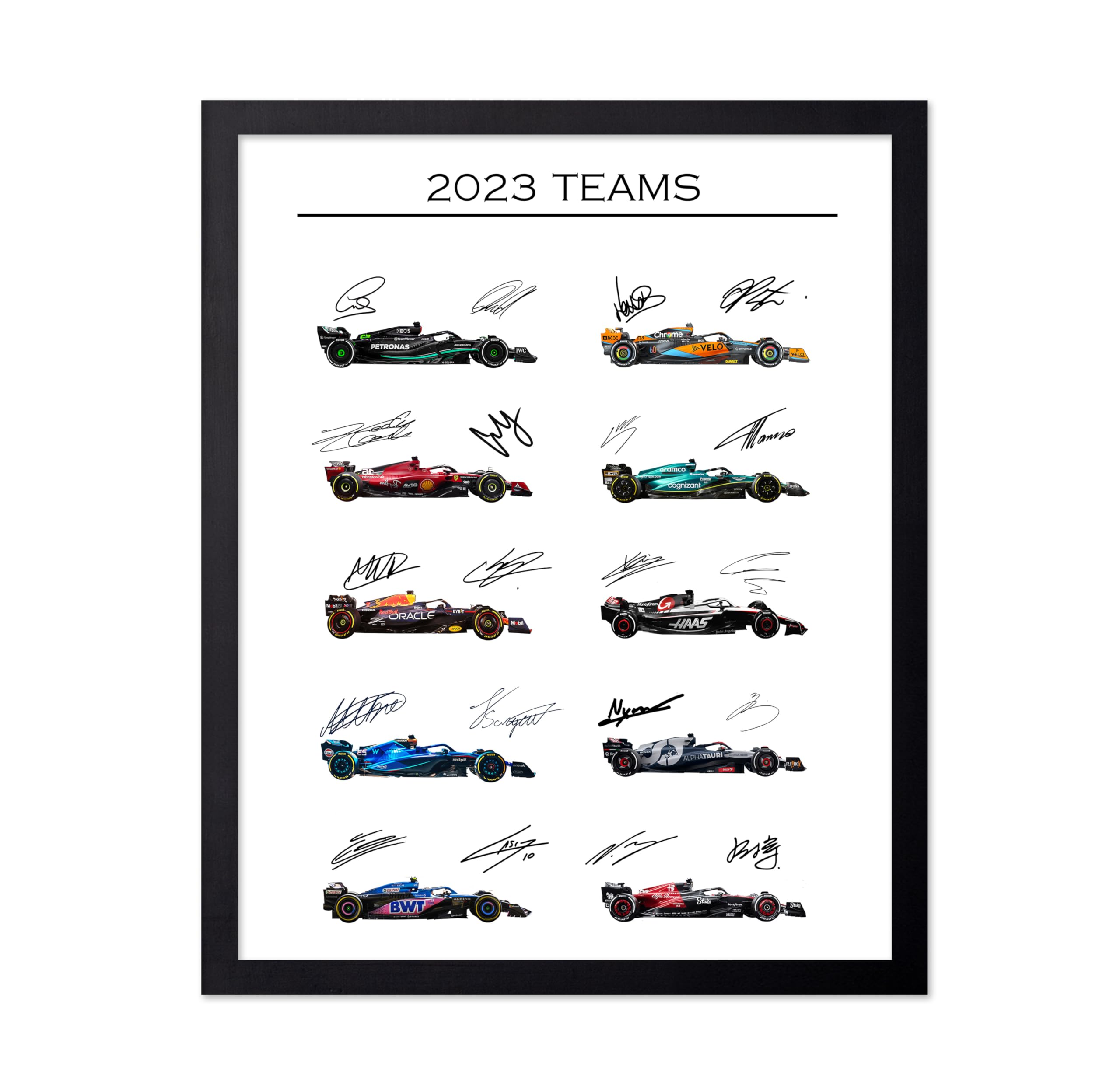 2023 Car Racing Poster - High Quality Race Car Print & Sports Car Art - Perfect Gift for Men, Women & Car Enthusiasts - Wall Decor for Garage, Living Room, Office - 8x10 UNFRAMED - Ideal for Home, Man Cave & Automotive Themed Spaces