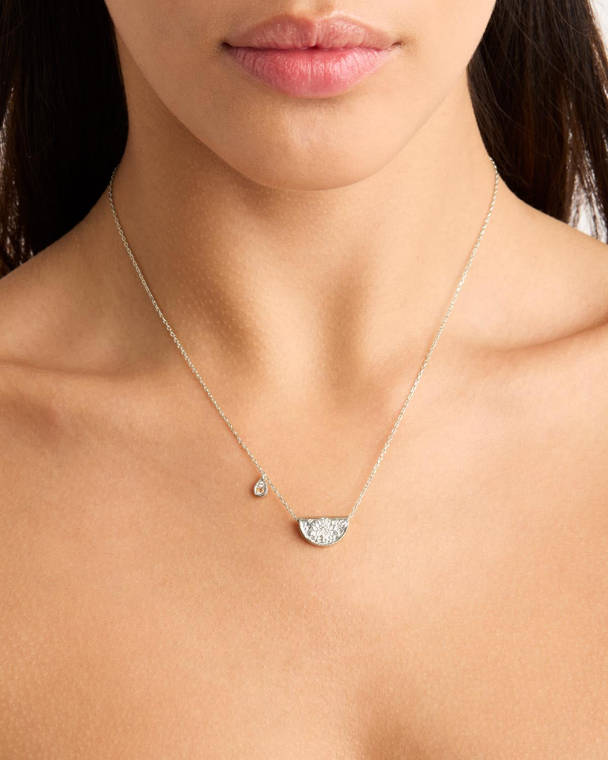 June Birthstone Necklace - Sterling Silver Lotus Pendant with Moonstone | Perfect Gift for Women, Birthday, Anniversary & Special Occasions